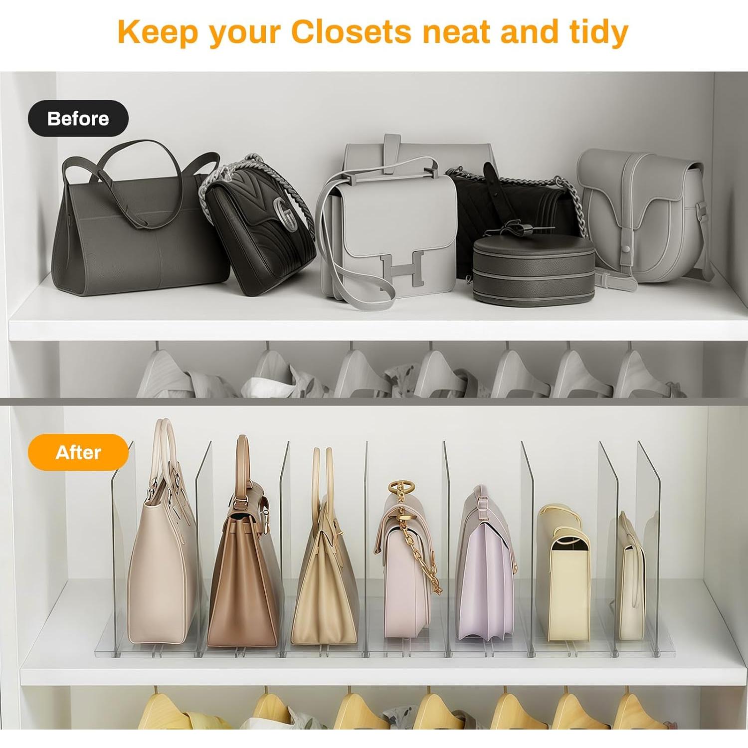 Organizador de Bolsos Ajustable 2 Set Pequeño - Divisores Estante