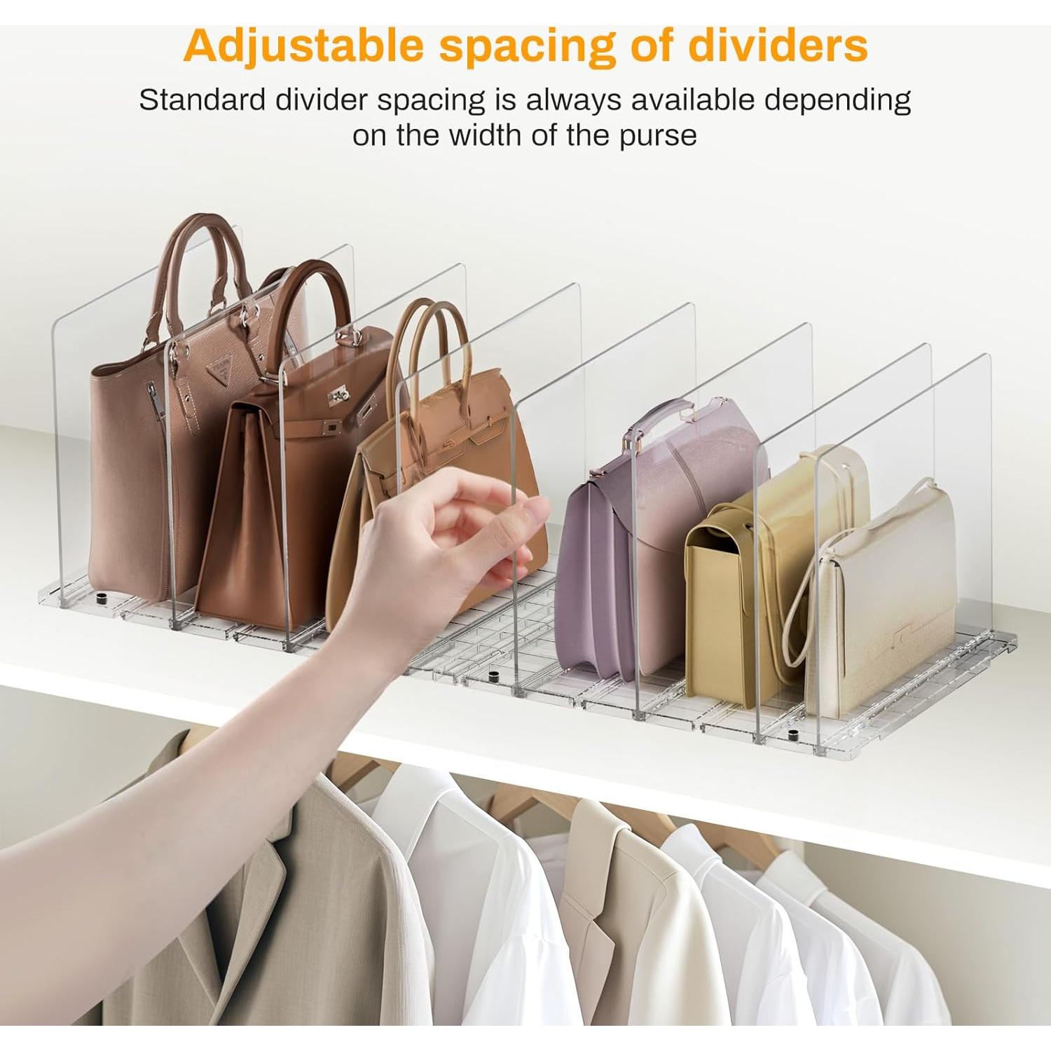 Organizador de Bolsos Ajustable 2 Set Pequeño - Divisores Estante