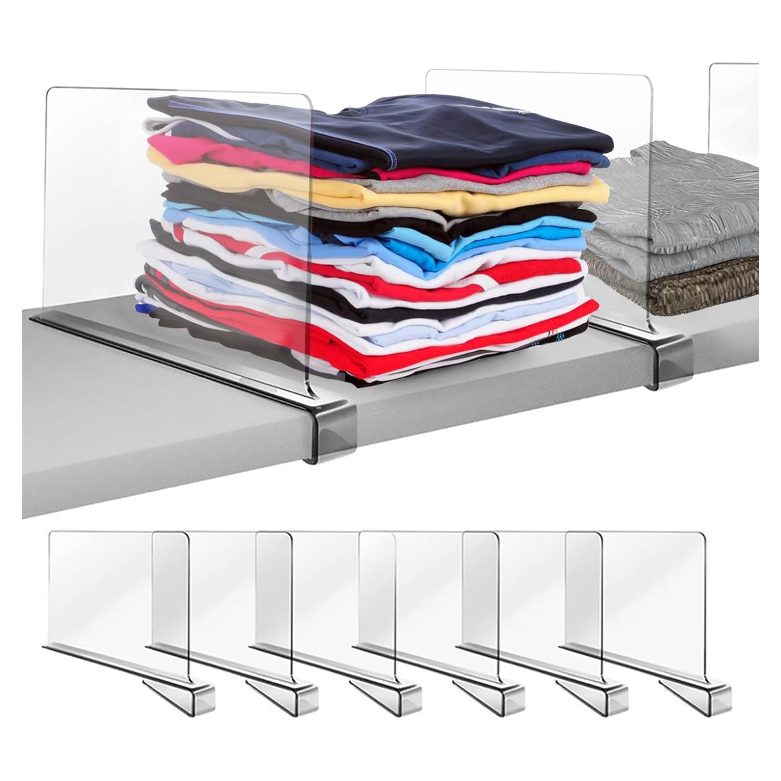 Divisores de Estantería Acrílicos Ikaufen 30.48 cm - 6 Paquetes