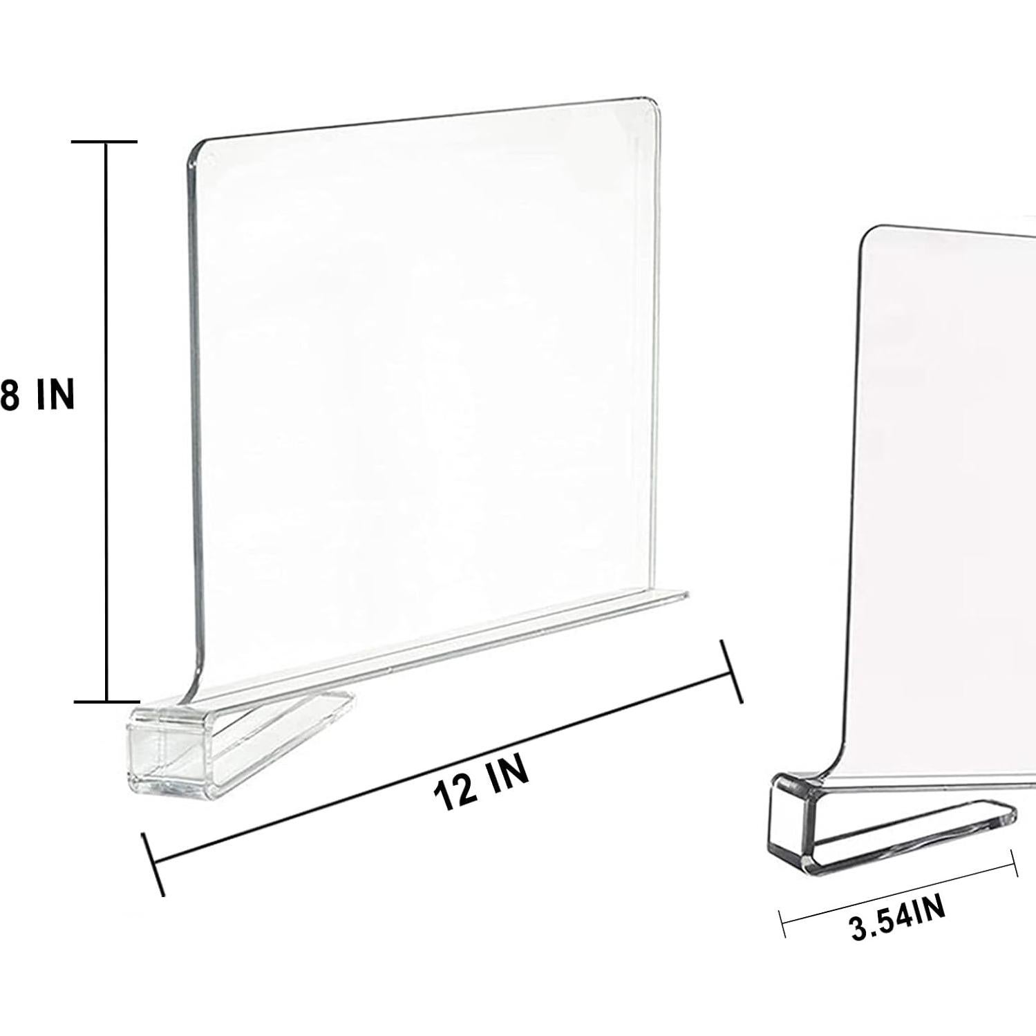 Divisores de Estantería Acrílicos Ikaufen 30.48 cm - 6 Paquetes