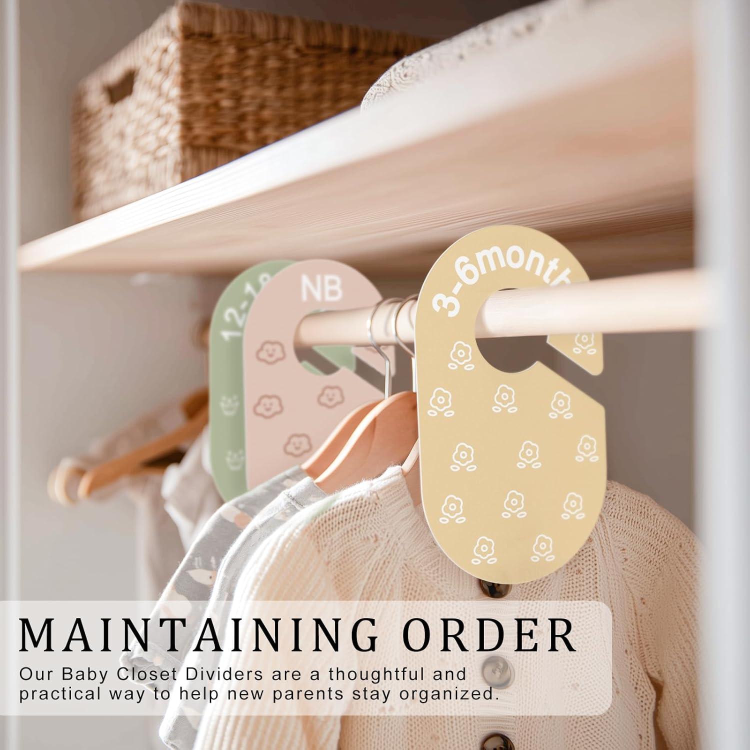 Divisores de Closet para Bebés Slapaflife - 7 Tamaños de 0 a 12+ Meses