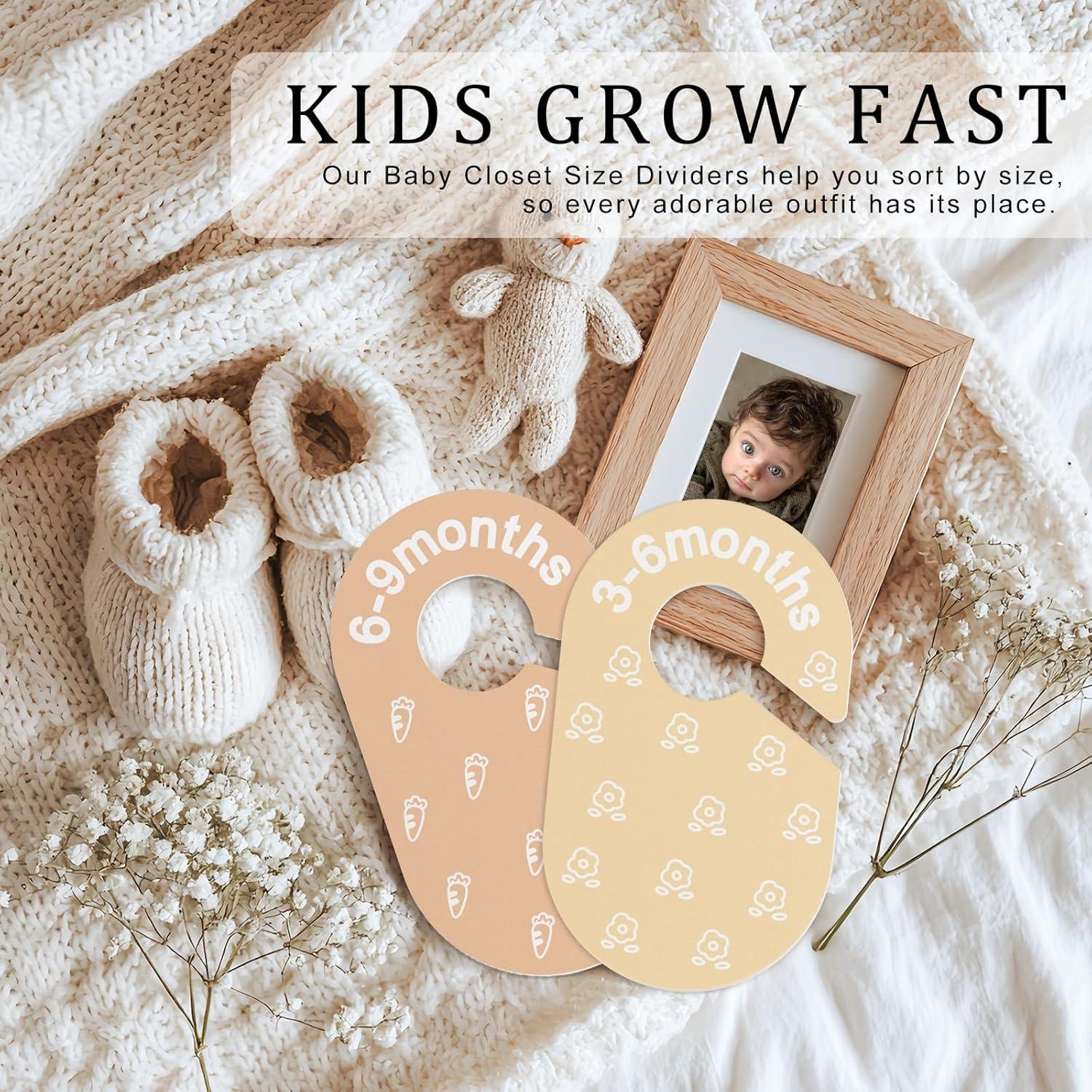 Divisores de Closet para Bebés Slapaflife - 7 Tamaños de 0 a 12+ Meses