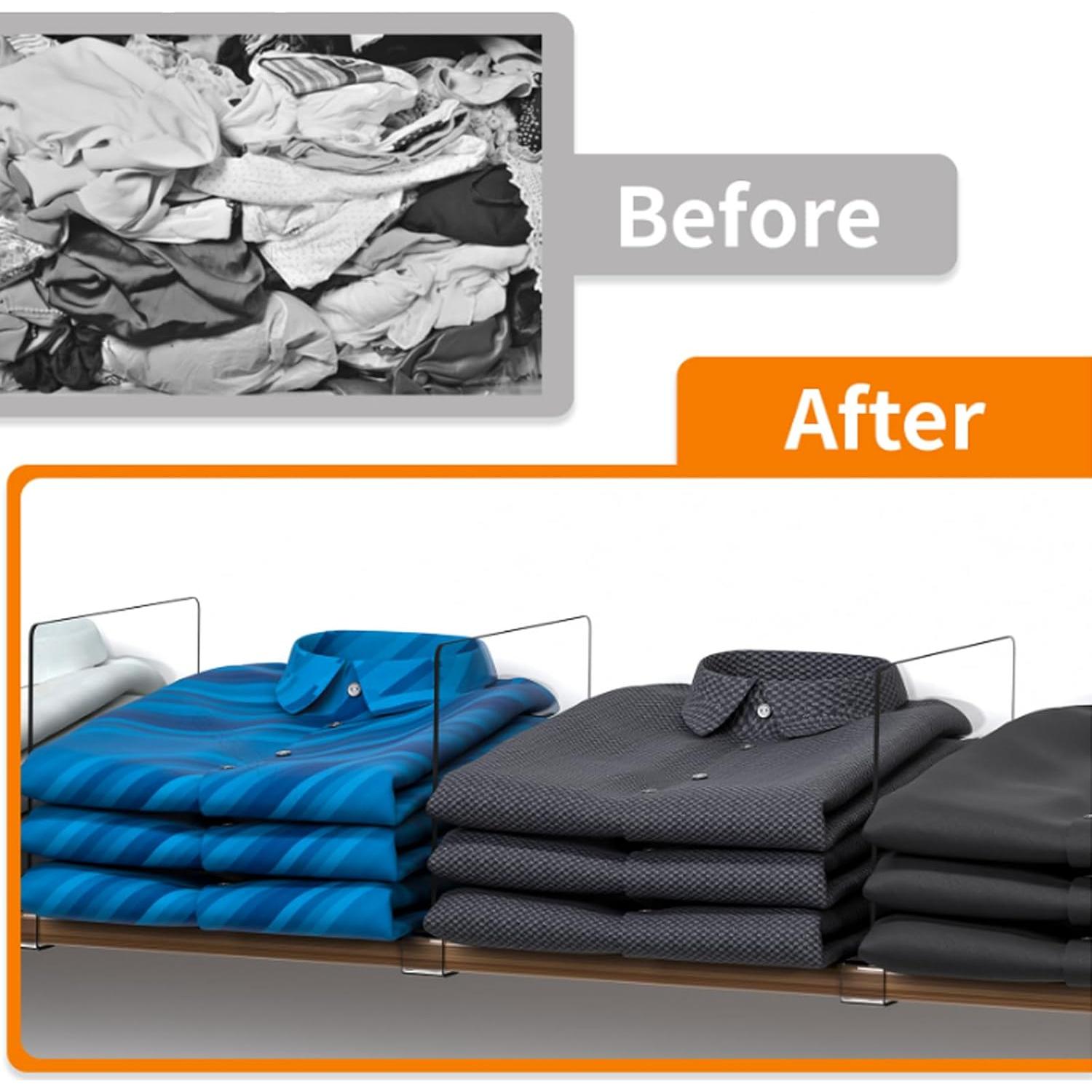 Divisores de Estantes de Acrílico Qiyue 31.5x23.9x20 cm