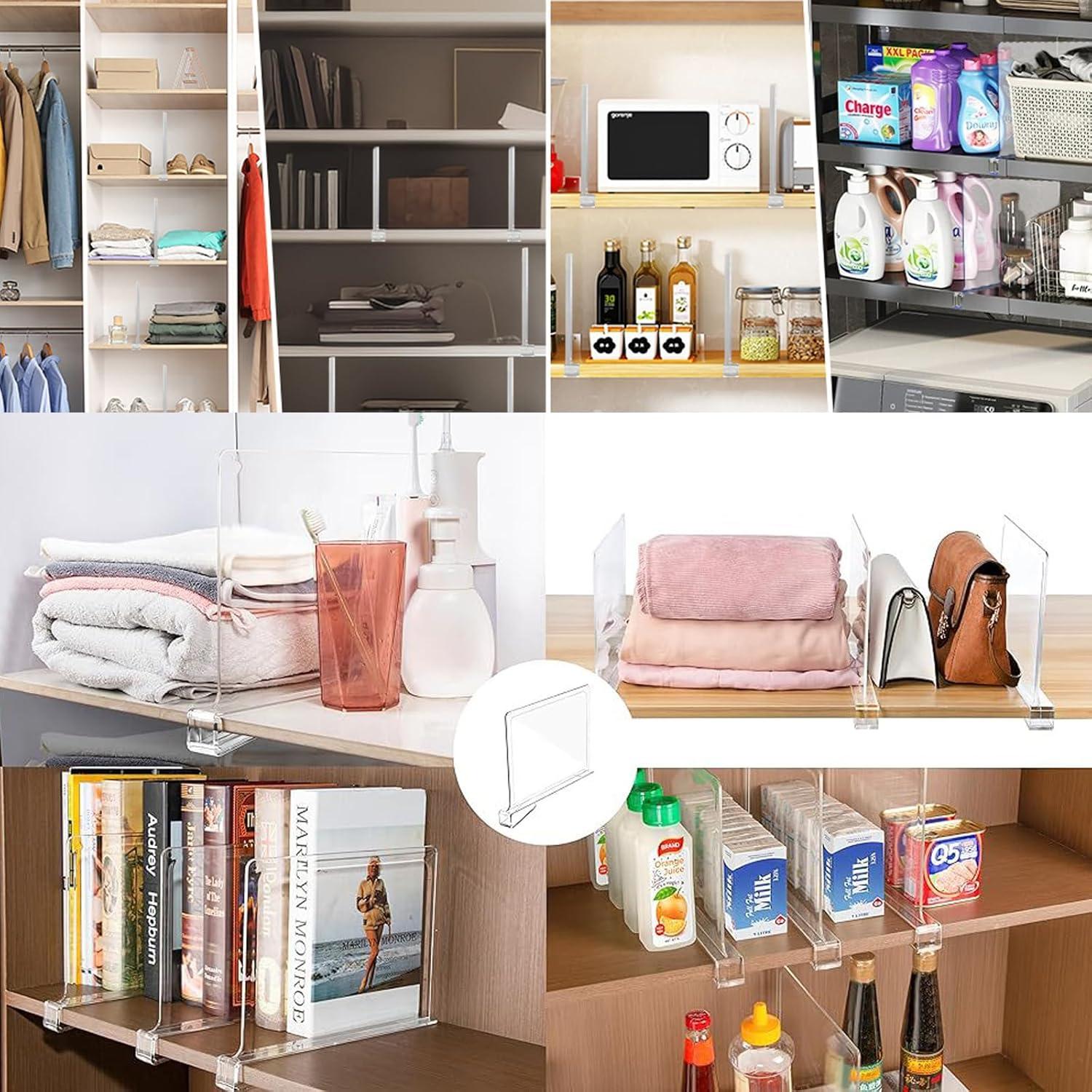 Divisores de Estantes de Acrílico Qiyue 31.5x23.9x20 cm