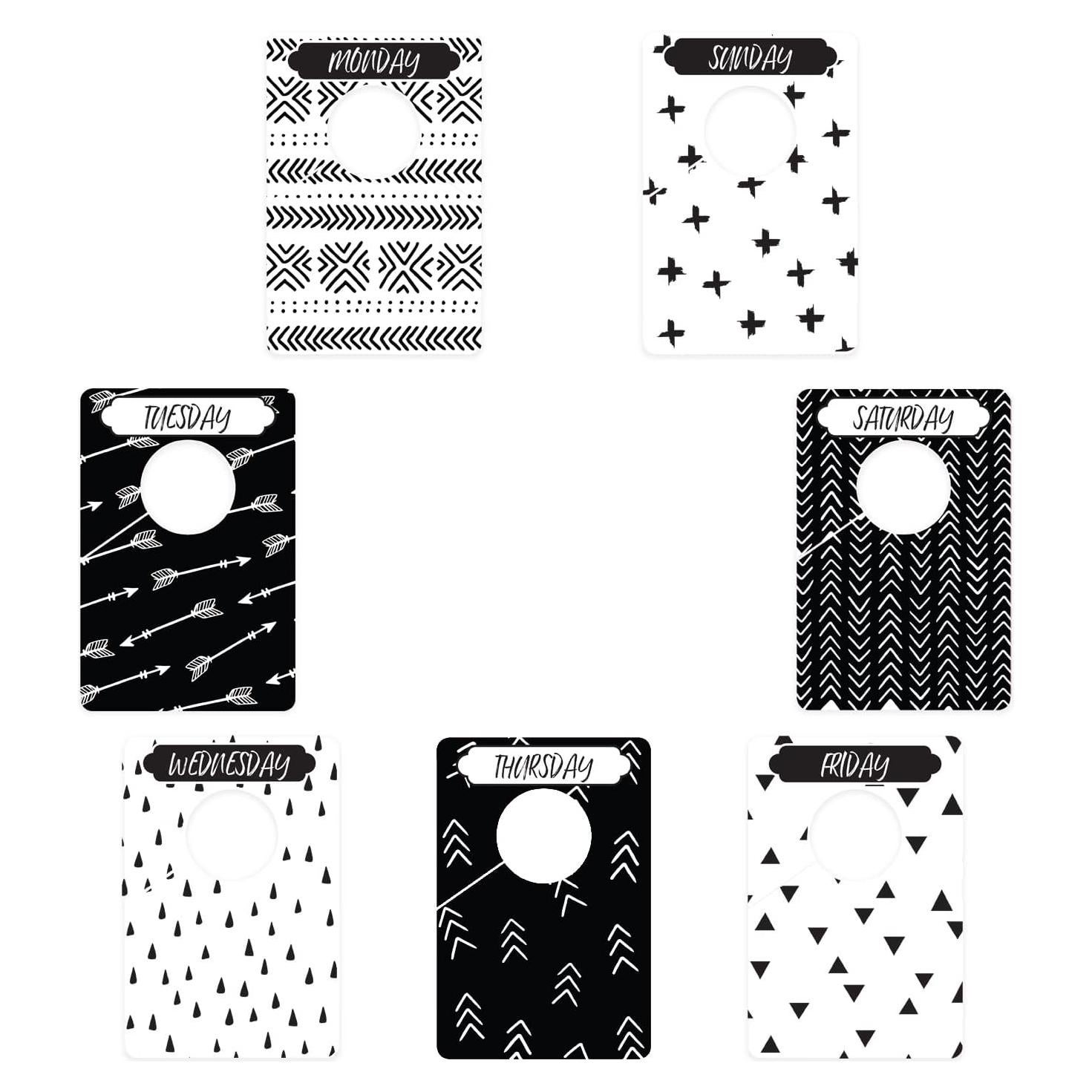 Divisores de Ropa Semanal Canopy Street - 7 Piezas 10.16x15.24 cm