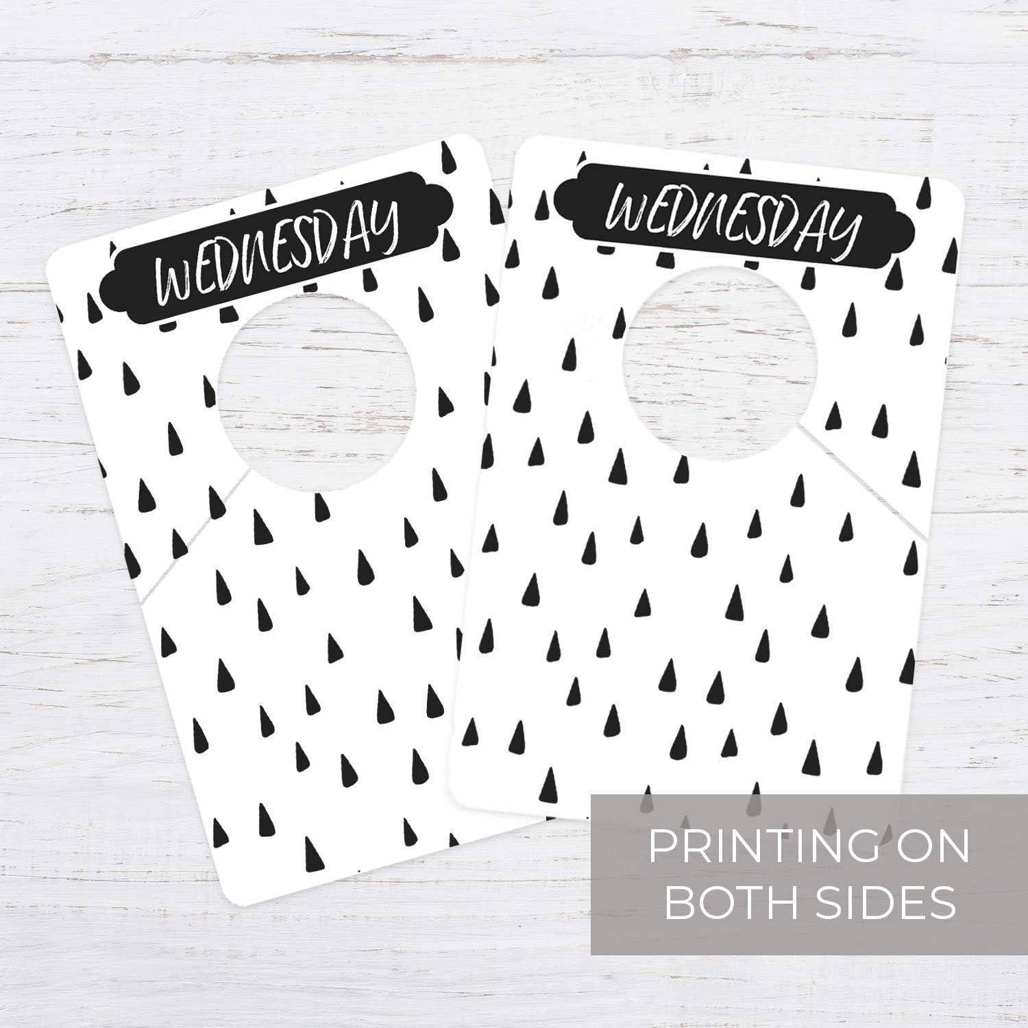 Divisores de Ropa Semanal Canopy Street - 7 Piezas 10.16x15.24 cm