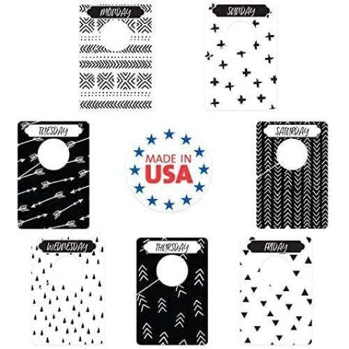 Divisores de Ropa Semanal Canopy Street - 7 Piezas 10.16x15.24 cm