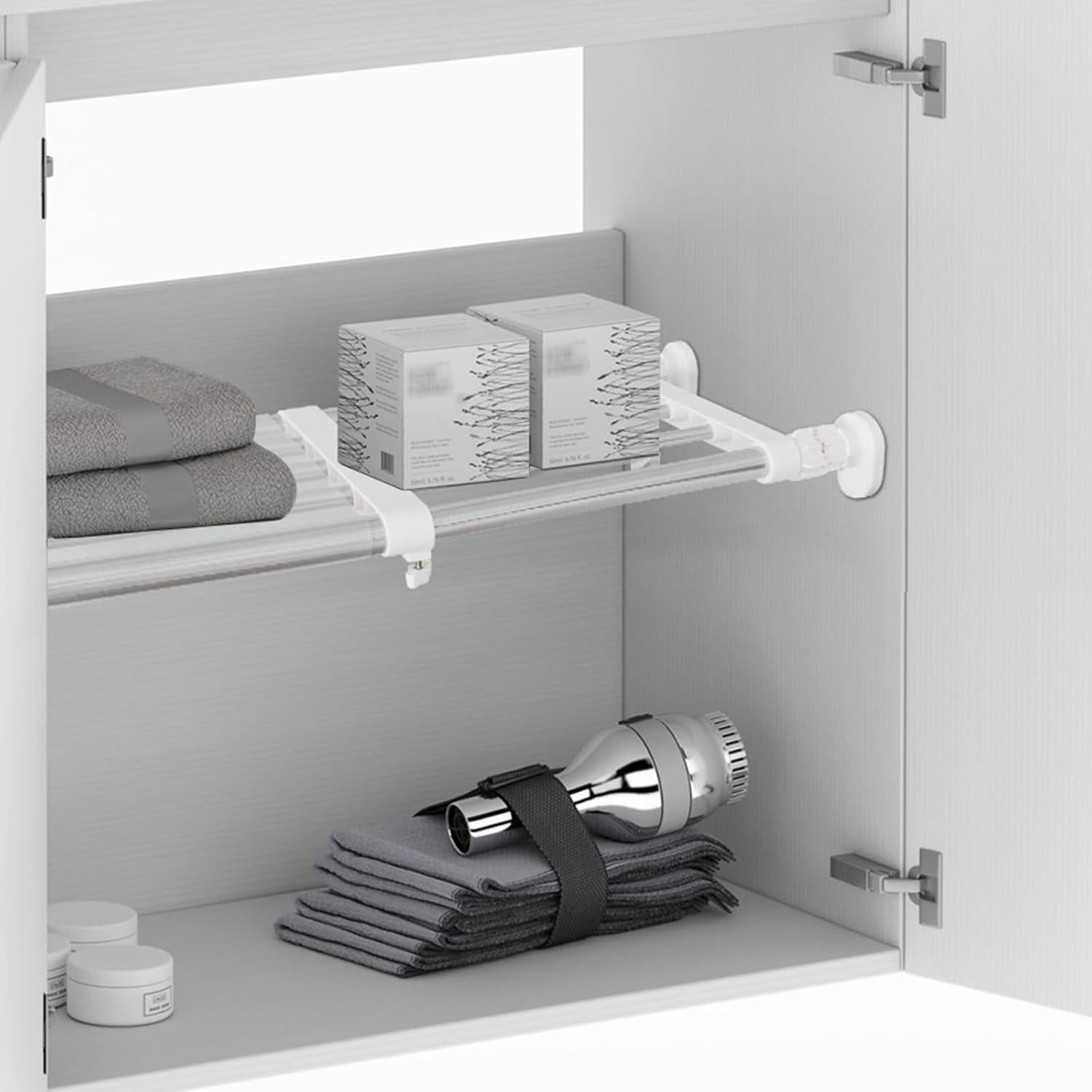 Estante Organizador de Ropa BAOYOUNI Ajustable 40-60 cm Marfil