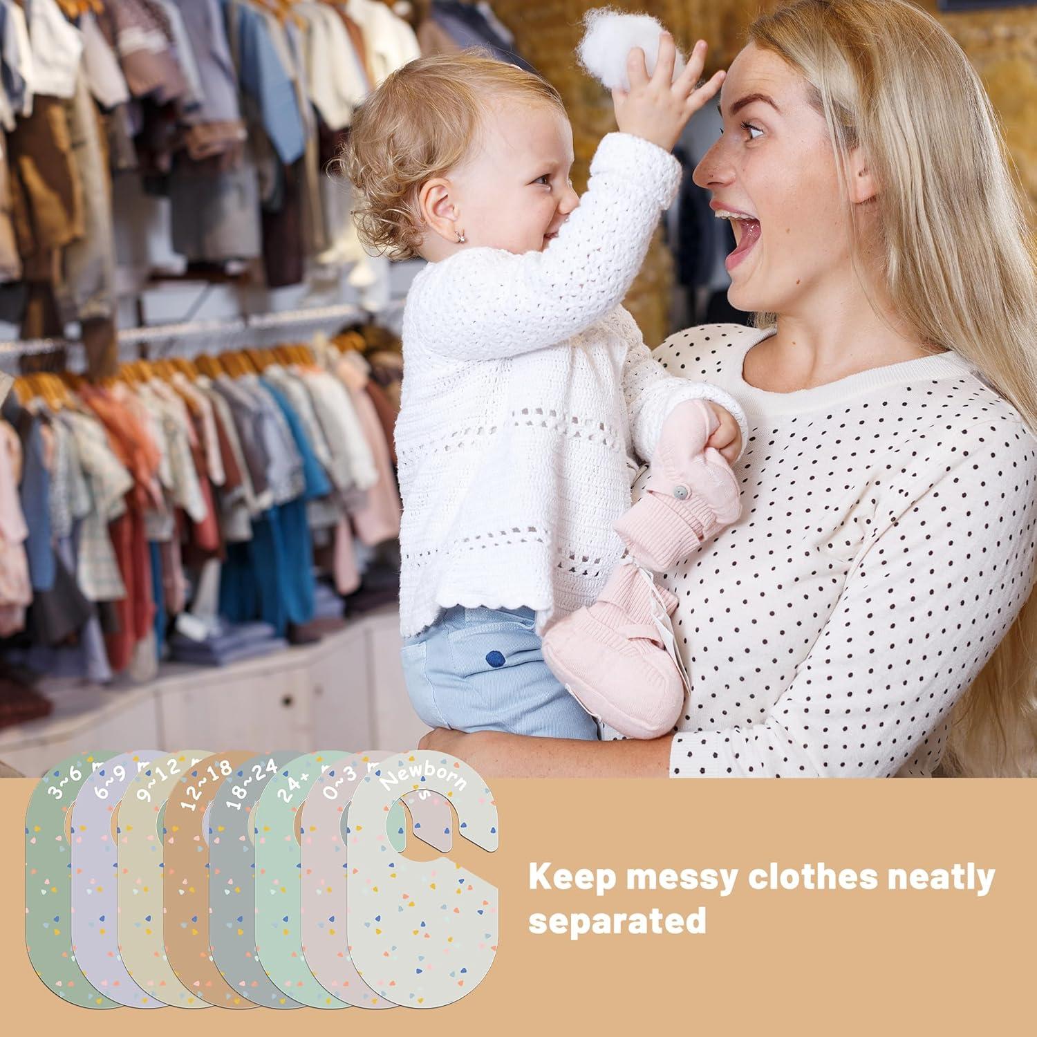 Juego de 8 Divisores de Armario para Bebé BESTOCEAN Multicolor