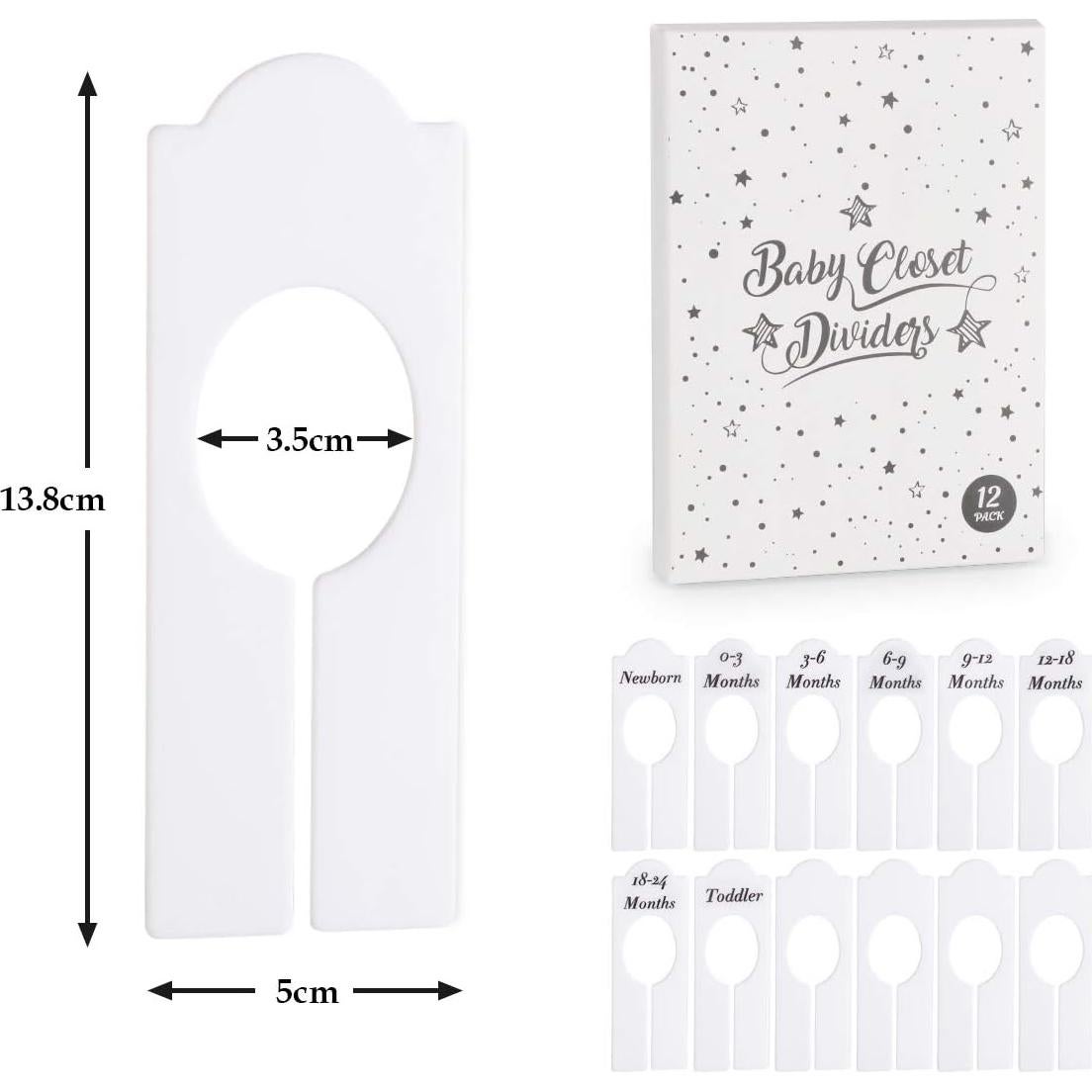 Divisores de Armario para Bebés Lemonfilter - 12 Pcs Blanco