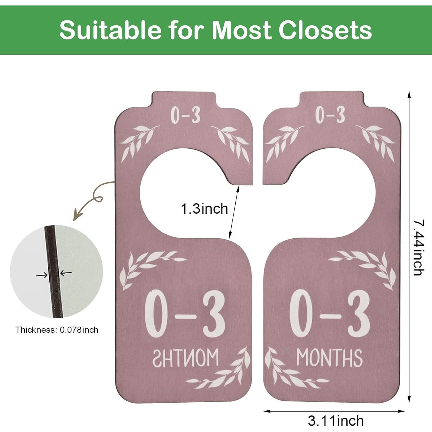 Divisores de Armario para Bebés CAPHONT 8 PCS Madera Coloridos