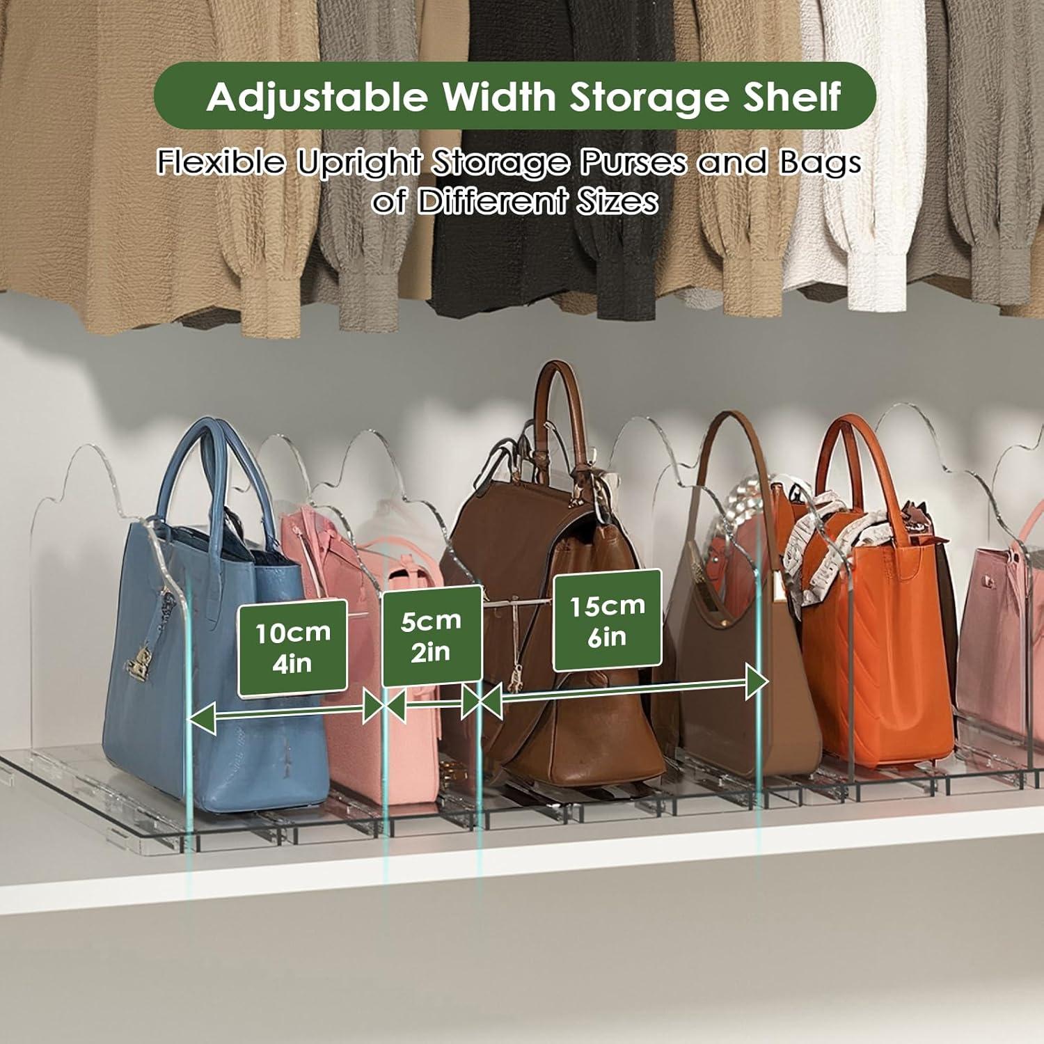 Organizador de Bolsos Ninonly, Divisores Ajustables para Closet