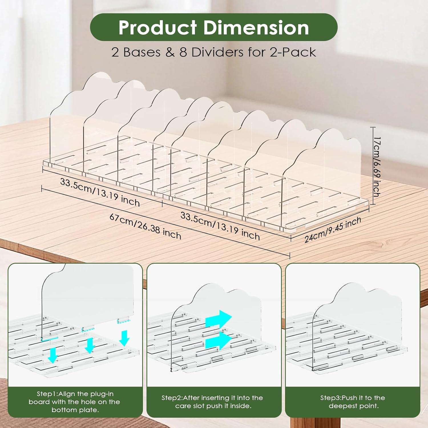 Organizador de Bolsos Ninonly, Divisores Ajustables para Closet