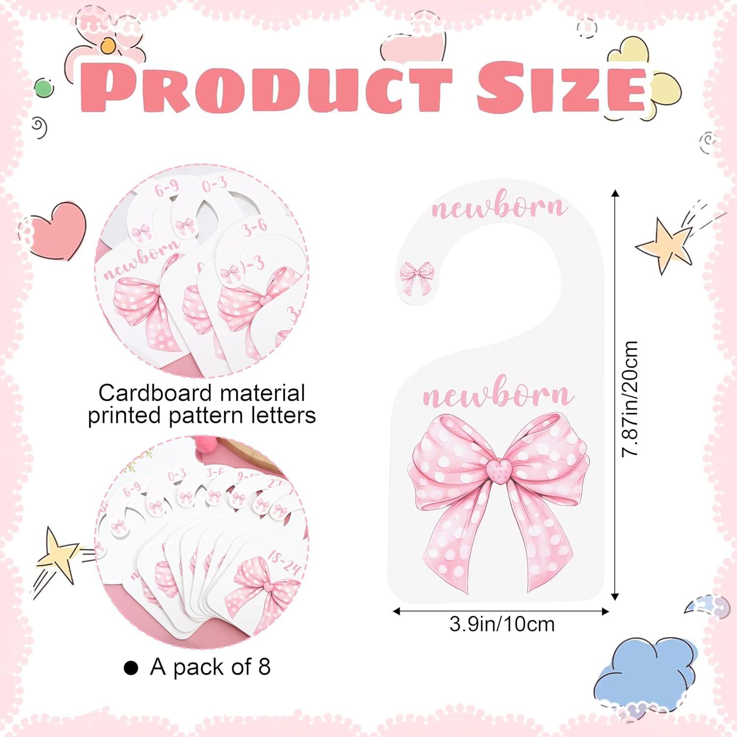 Divisores de Armario BEADED con Lazo Rosa para Bebés hasta 24 meses