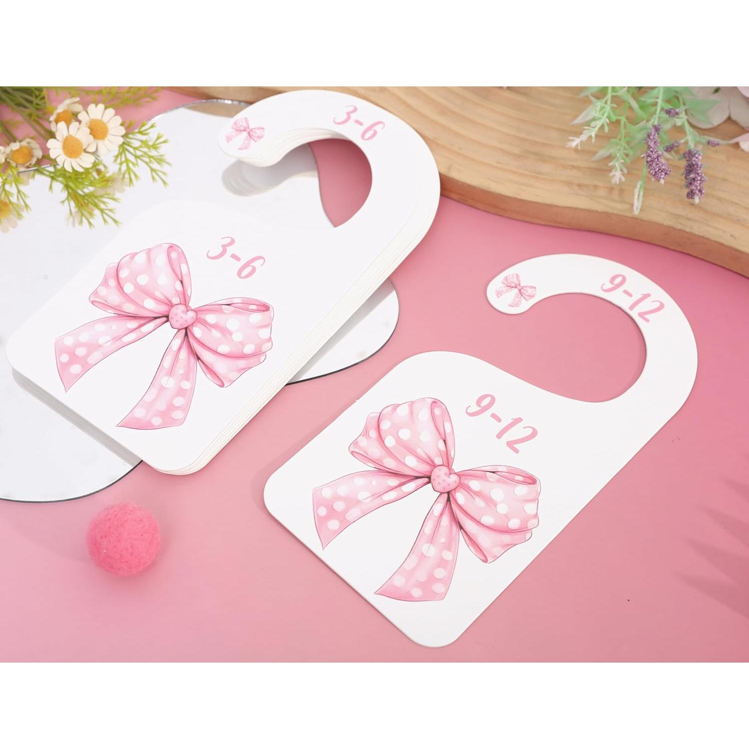 Divisores de Armario BEADED con Lazo Rosa para Bebés hasta 24 meses