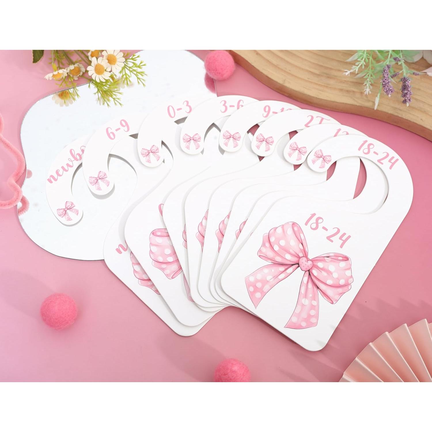 Divisores de Armario BEADED con Lazo Rosa para Bebés hasta 24 meses