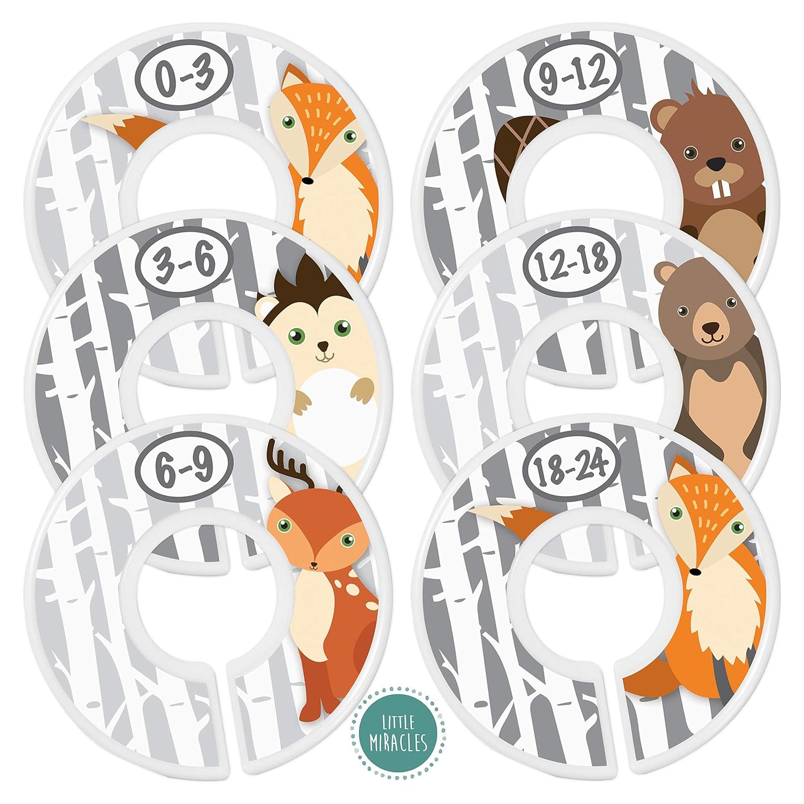 Divisores de Armario para Bebé Little Miracles Woodland - 6 Piezas