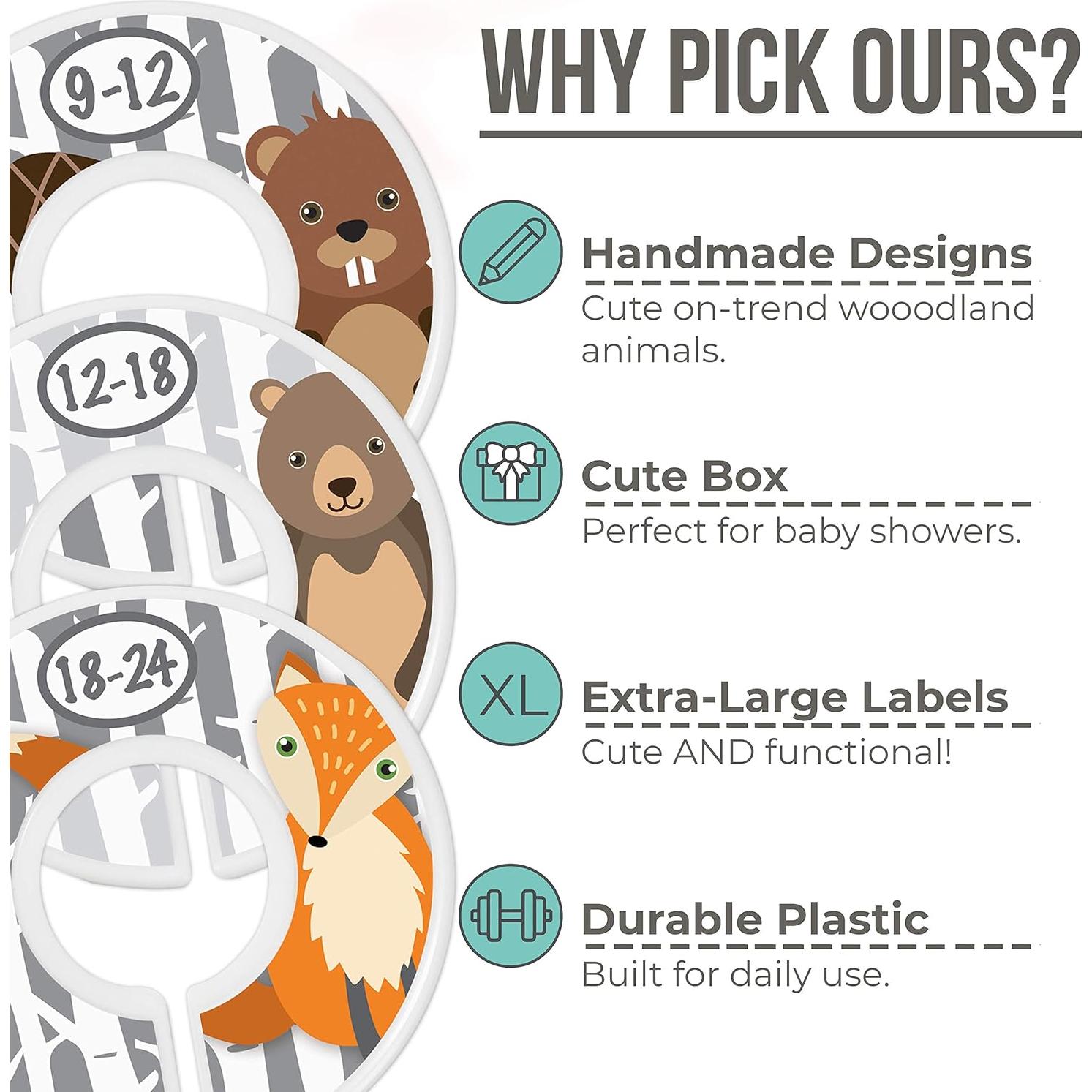 Divisores de Armario para Bebé Little Miracles Woodland - 6 Piezas