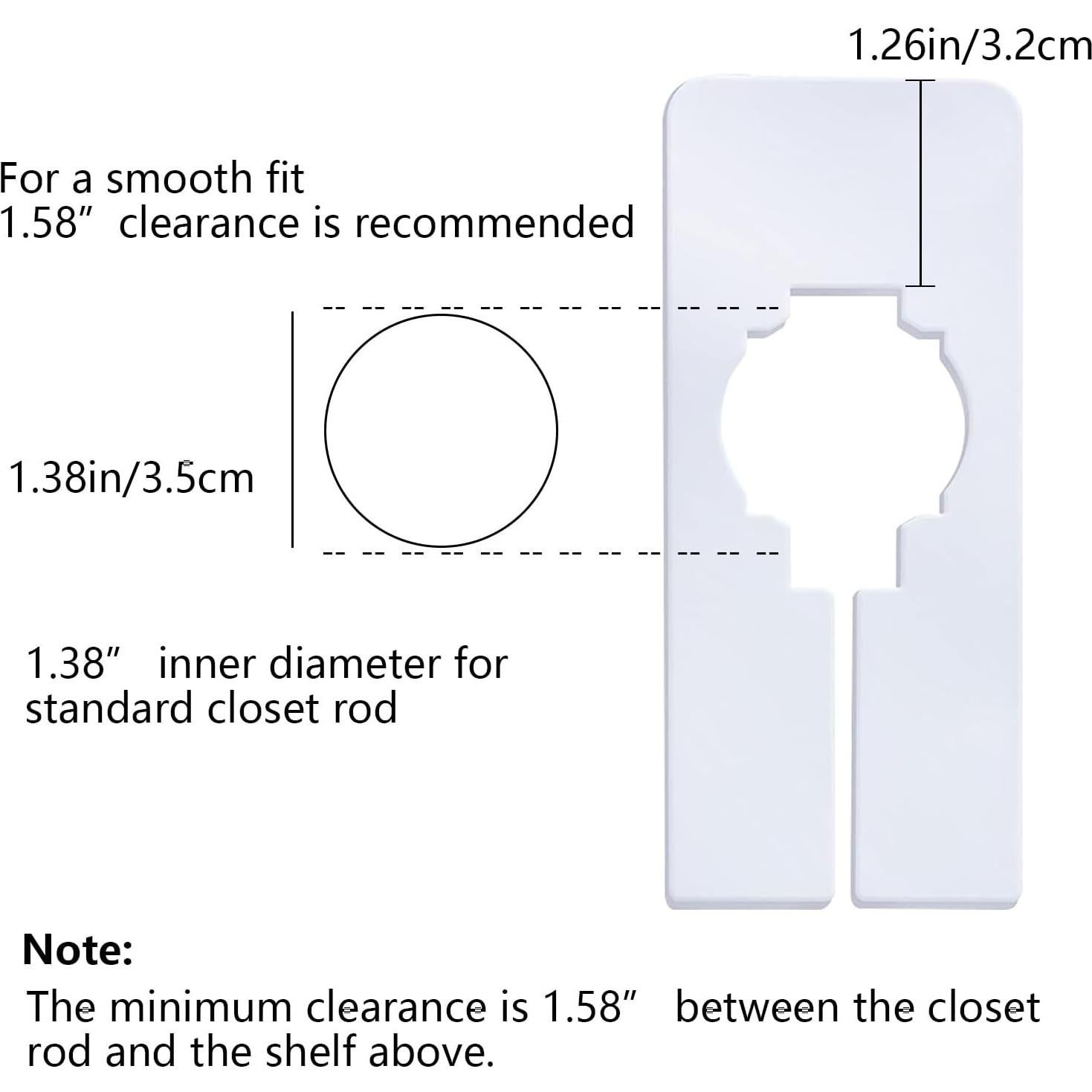 30 Divisores de Ropa Blancos Starfa Lab, Rectangulares y Reutilizables
