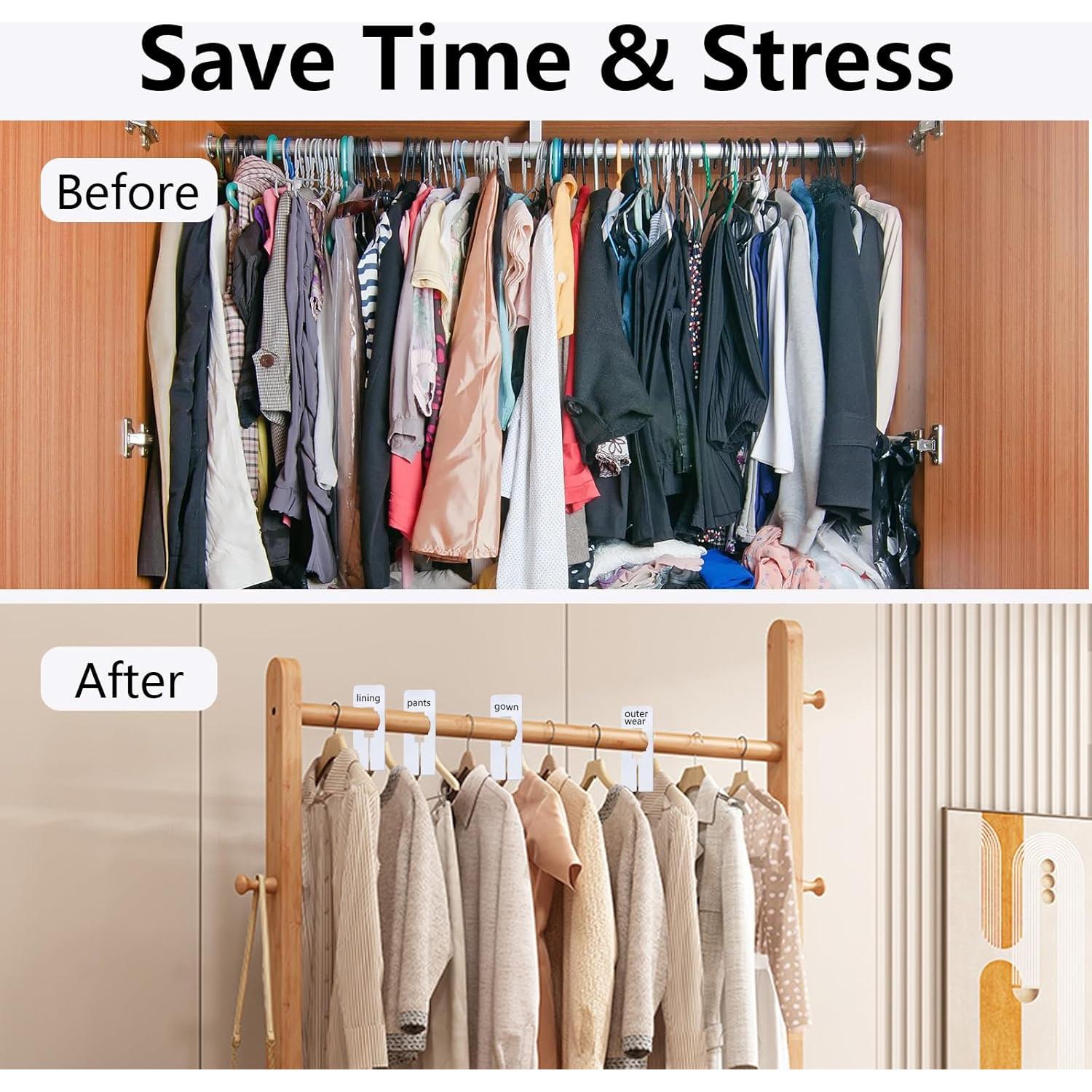 30 Divisores de Ropa Blancos Starfa Lab, Rectangulares y Reutilizables