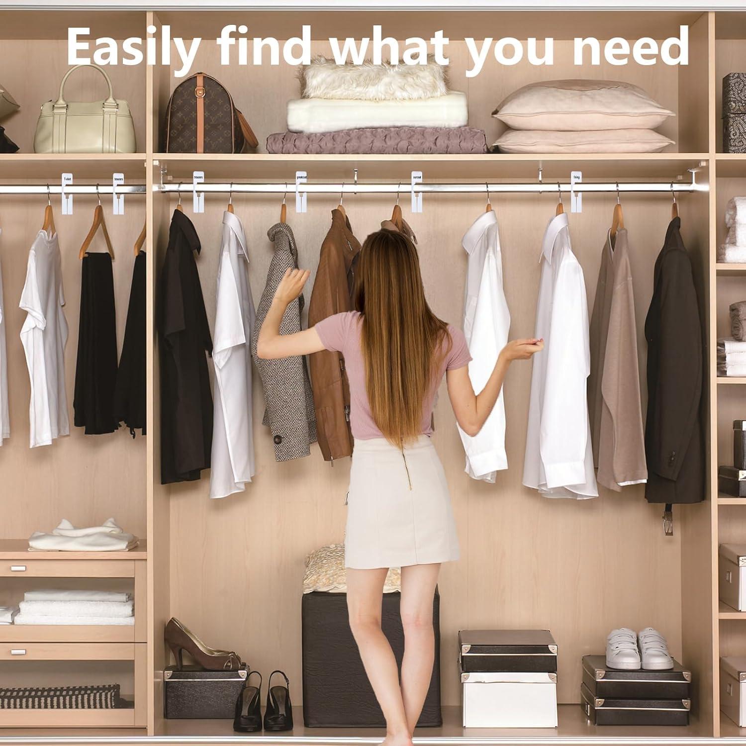 30 Divisores de Ropa Blancos Starfa Lab, Rectangulares y Reutilizables