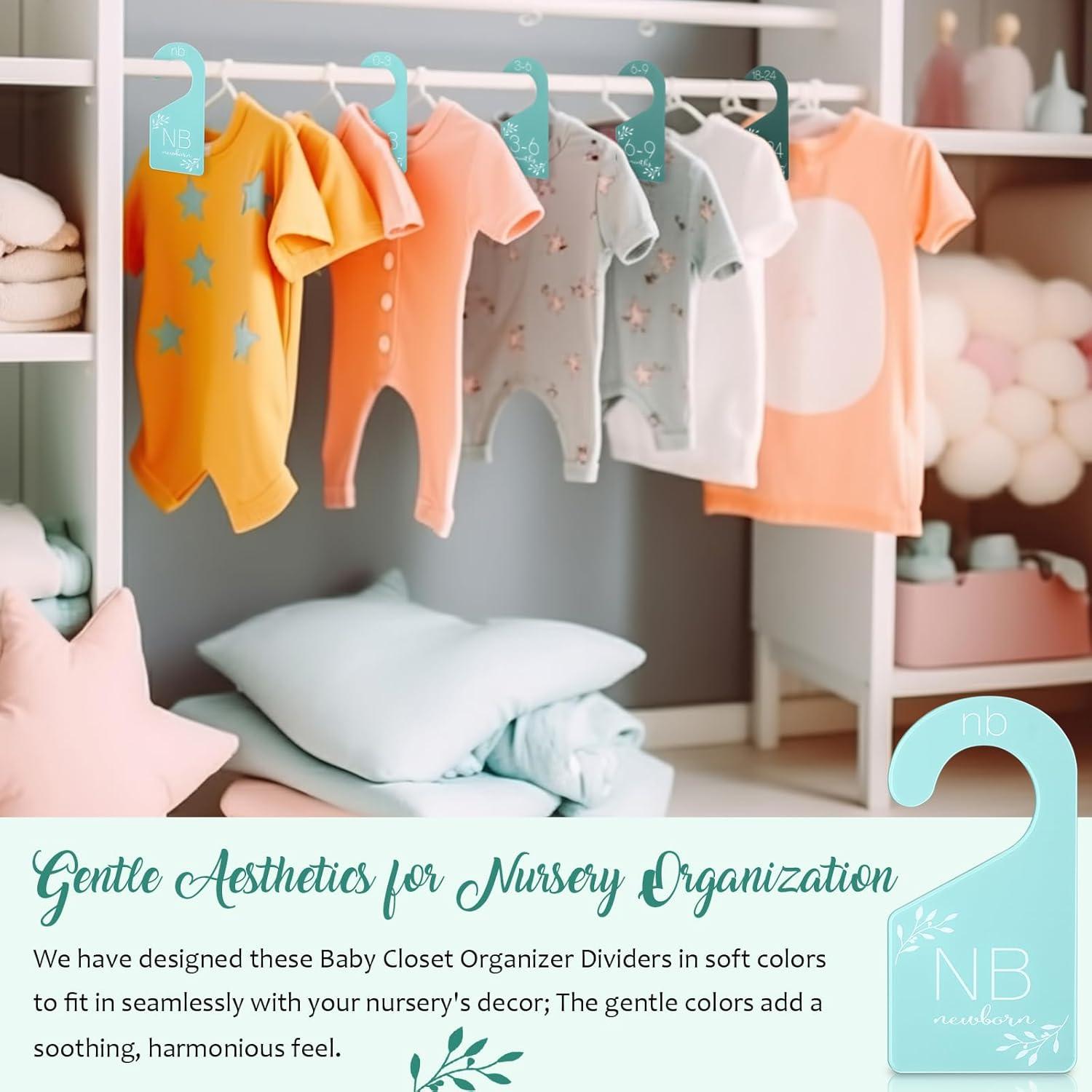 Divisores de Armario para Bebé Colingmill 8 Pcs Acrílico Verde