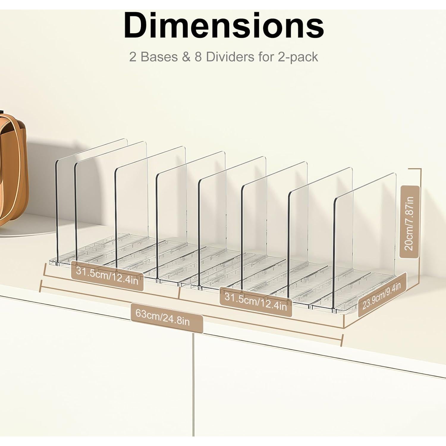 Organizador de Bolsos SortNStore - Divisores Ajustables Acrílico