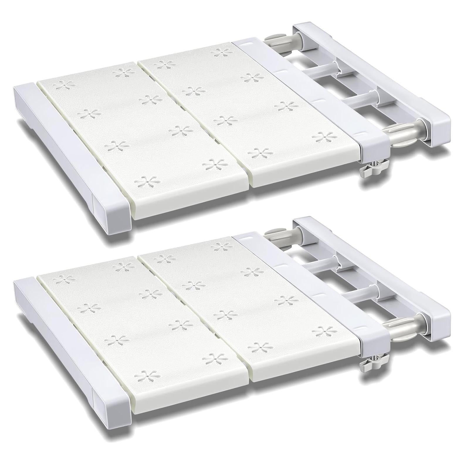 Estante de Tensión Ajustable Gerrii 2 Pcs Blanco 27.5-45.5cm