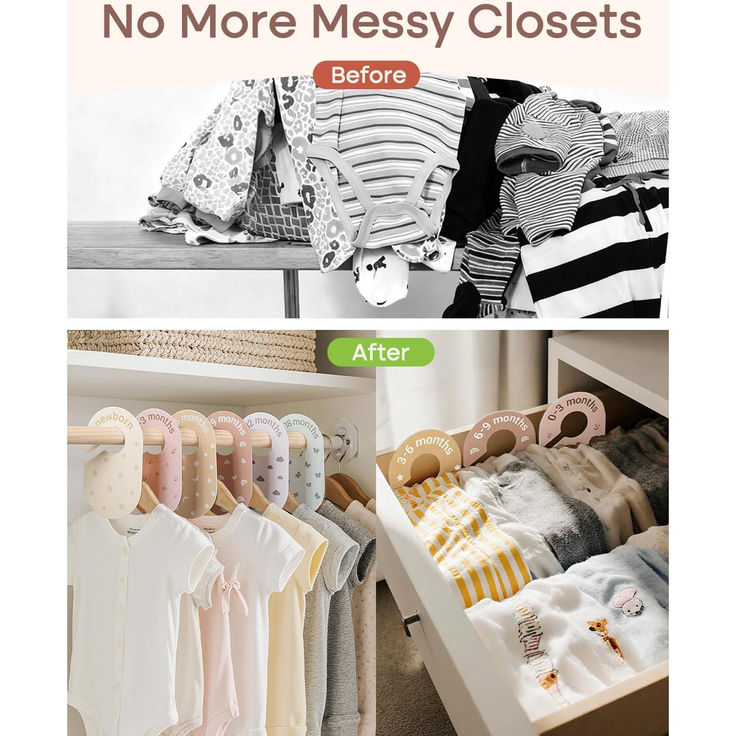 Divisores de Ropa para Bebé SCHOLOX - Set 7 Separadores Boho