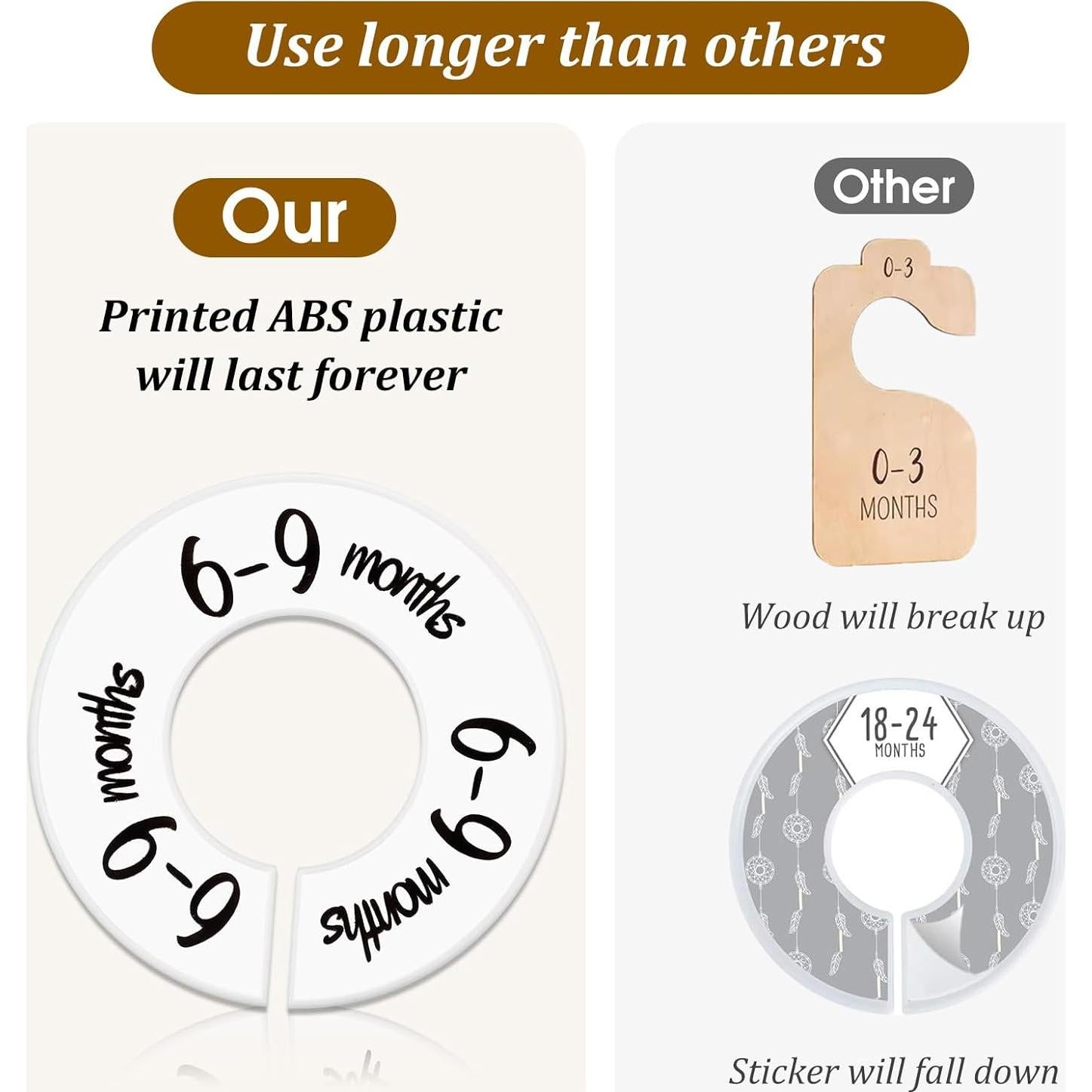 Divisores de Armario para Bebés Gjinxi 12 Piezas Ajustables