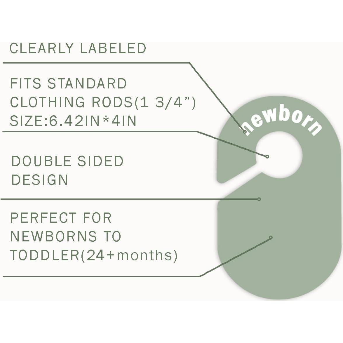 8 Divisores de Closet para Bebés Lethooly Verde 0-24 Meses