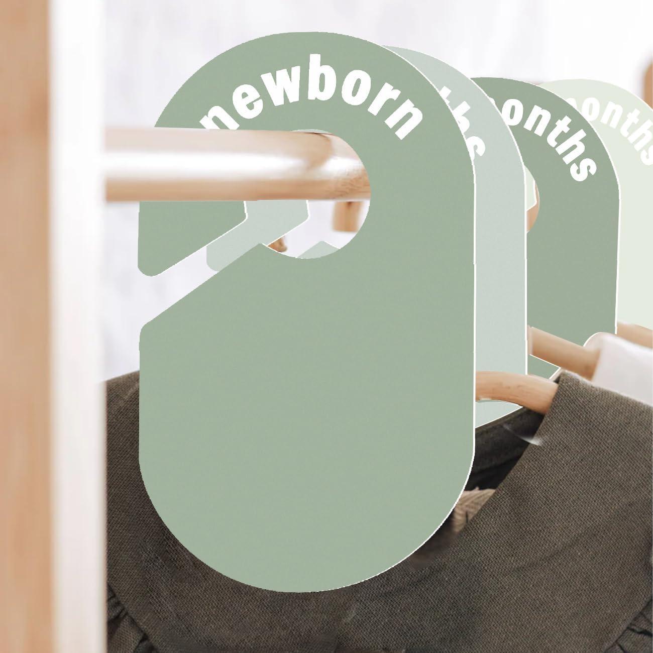 8 Divisores de Closet para Bebés Lethooly Verde 0-24 Meses