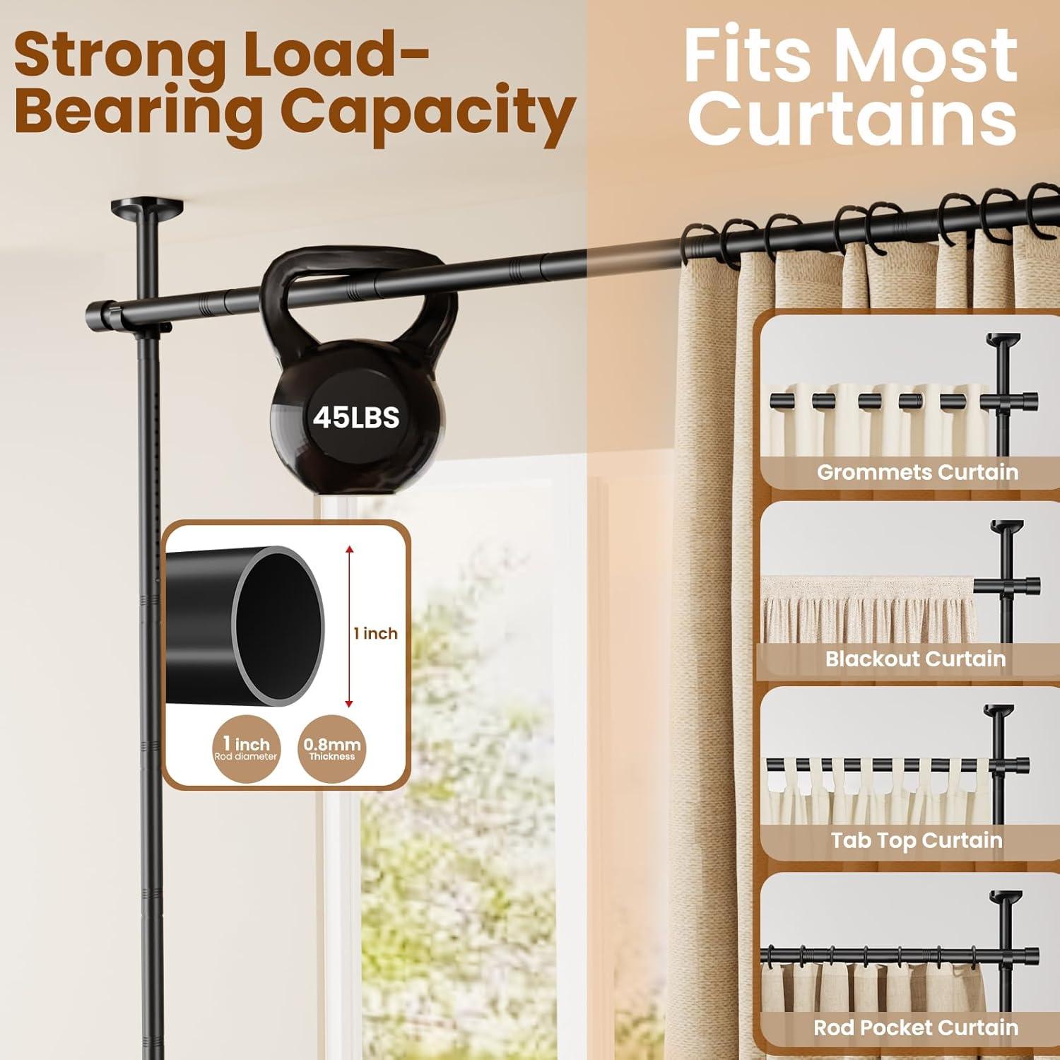 Varilla Divisoria Ajustable Bonpally 4-10 pies Sin Perforación