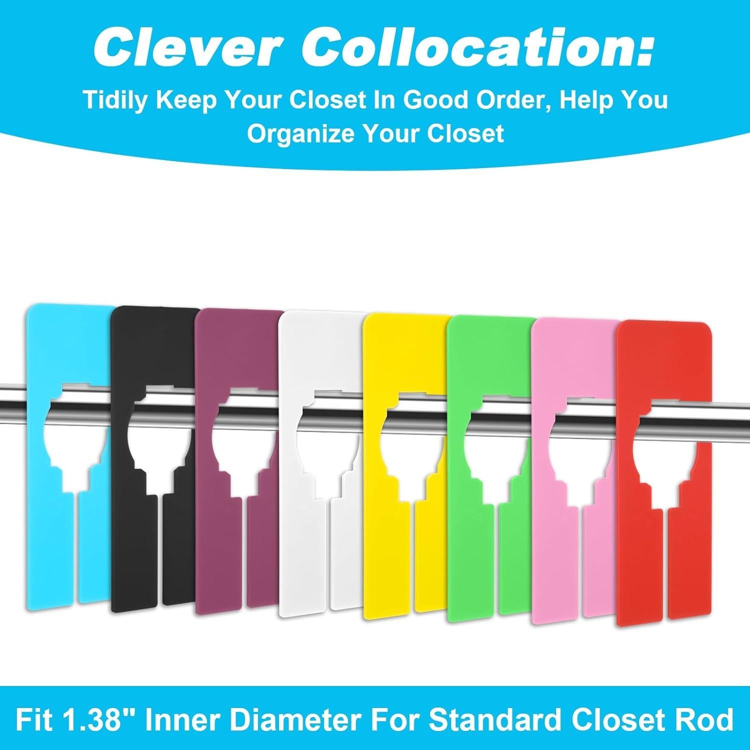 8 Divisores de Closet Multicolor Lnngub con Marcador