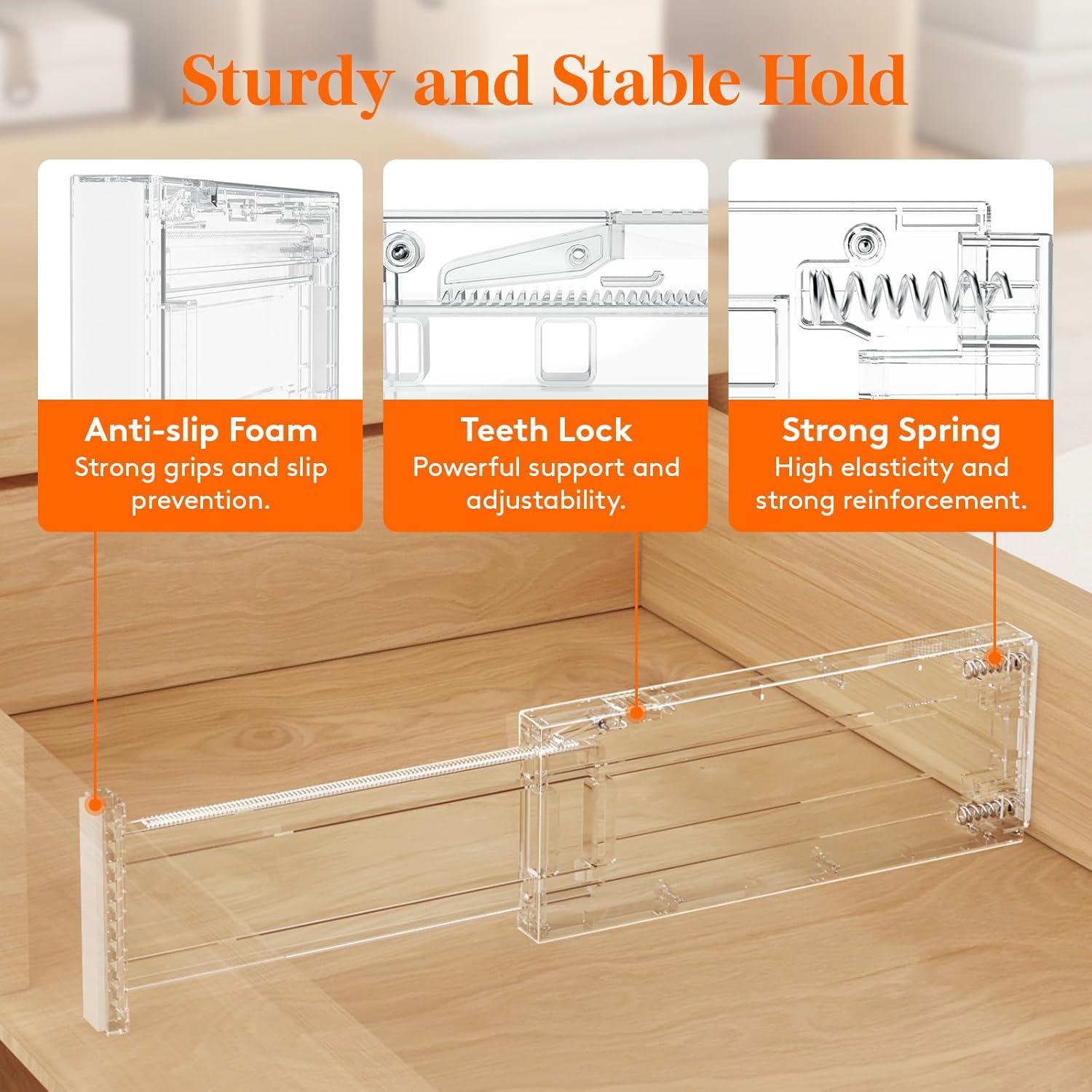 Divisores de Cajones Ajustables Lifewit, 5 Piezas, 10.16 cm Alto