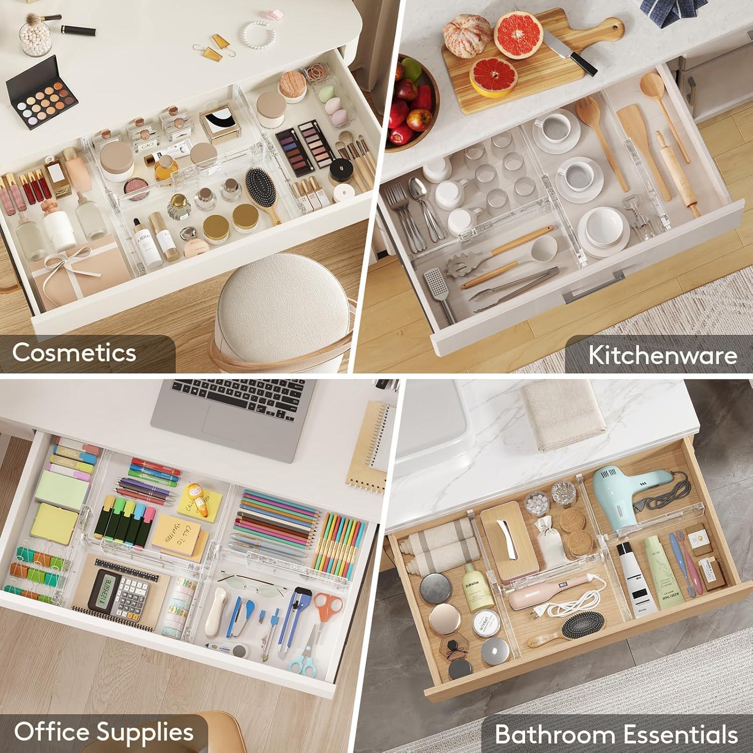 Divisores de Cajones Ajustables Lifewit, 5 Piezas, 10.16 cm Alto