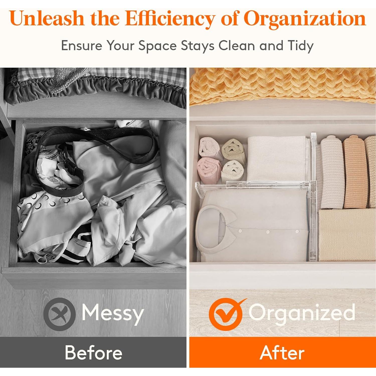 Divisores de Cajones Ajustables Lifewit, 5 Piezas, 10.16 cm Alto