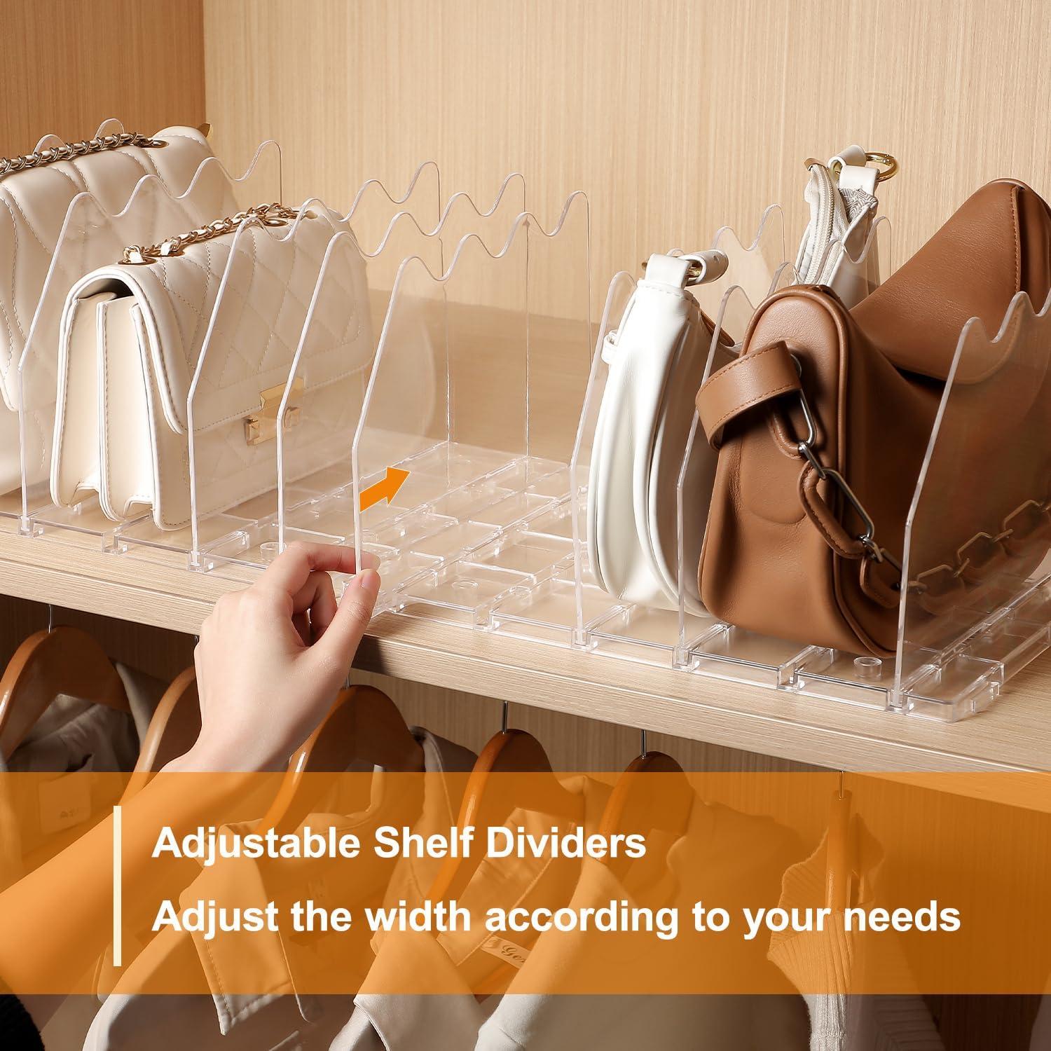 Divisor de Estante Ajustable ZORCOR para Armario - 8 Piezas