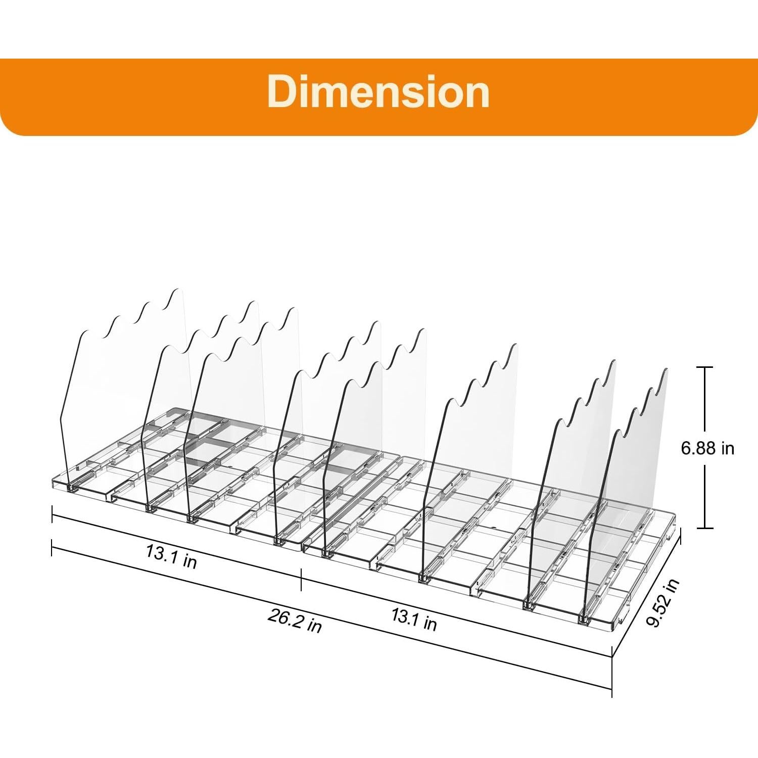 Divisor de Estante Ajustable ZORCOR para Armario - 8 Piezas