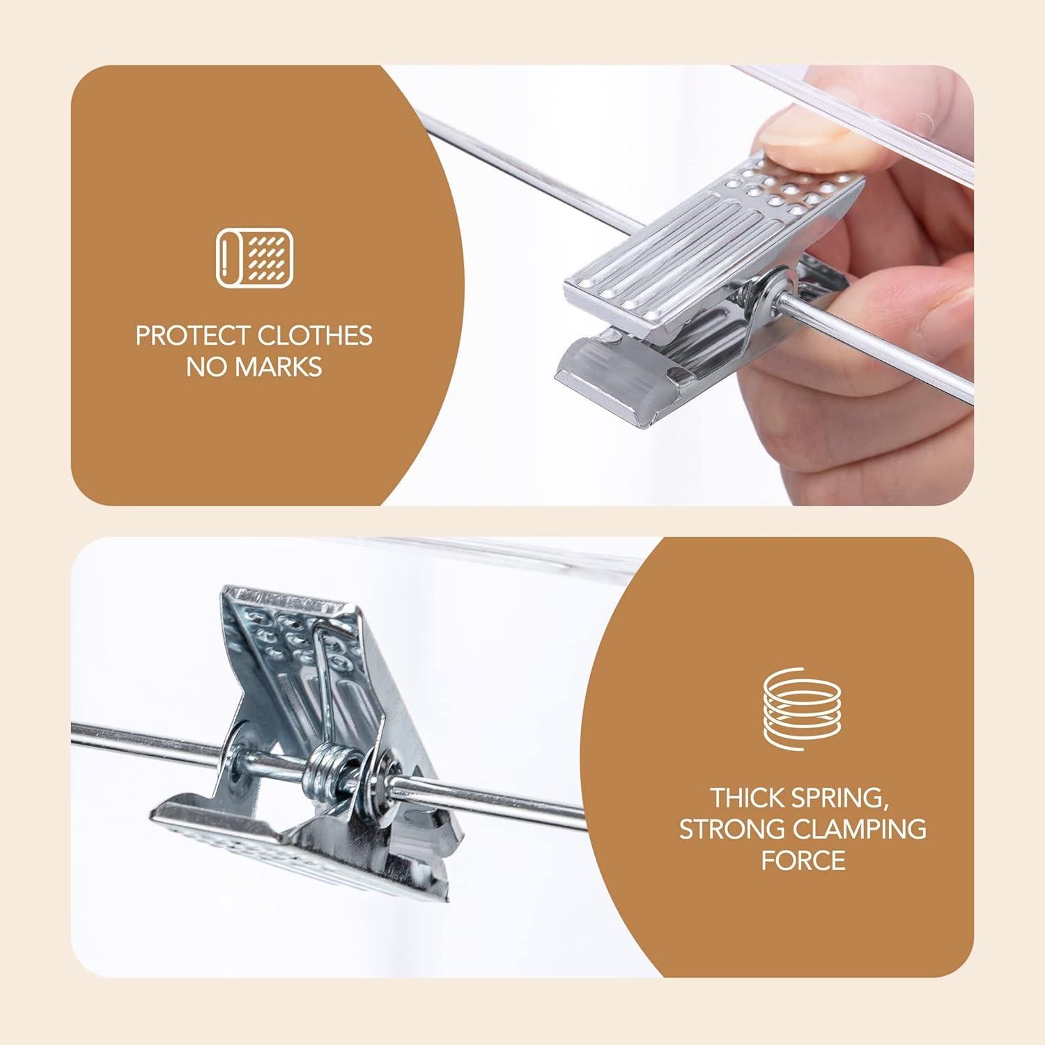 Perchas Transparentes para Pantalones HOUSE DAY - Paquete de 12