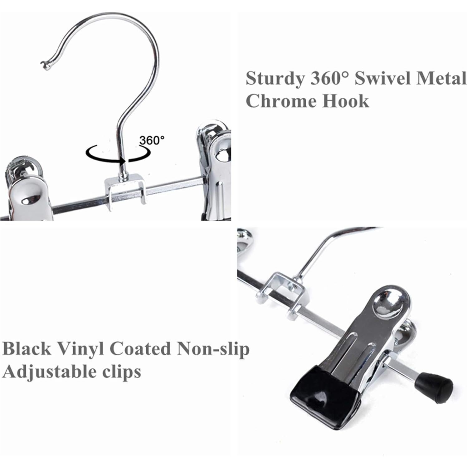 Perchas de Metal Amber Home 20 Pack 15 cm Antideslizantes