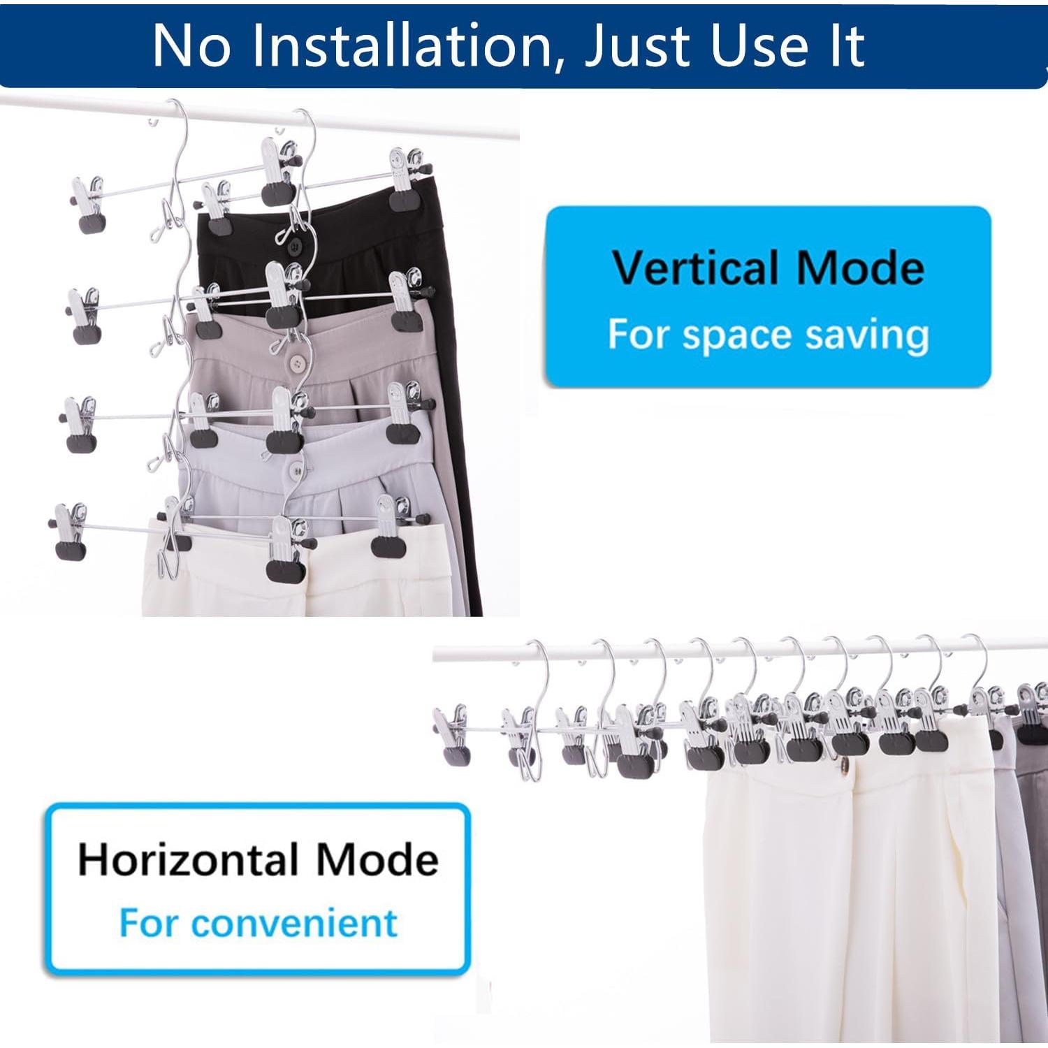 Perchas Metálicas Apilables Cocomaya 33 cm Negras - Paquete 10