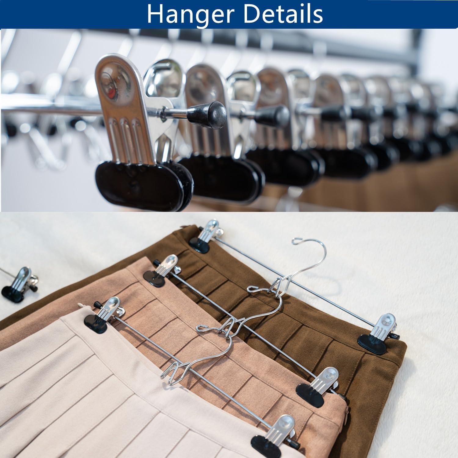 Perchas Metálicas Apilables Cocomaya 33 cm Negras - Paquete 10