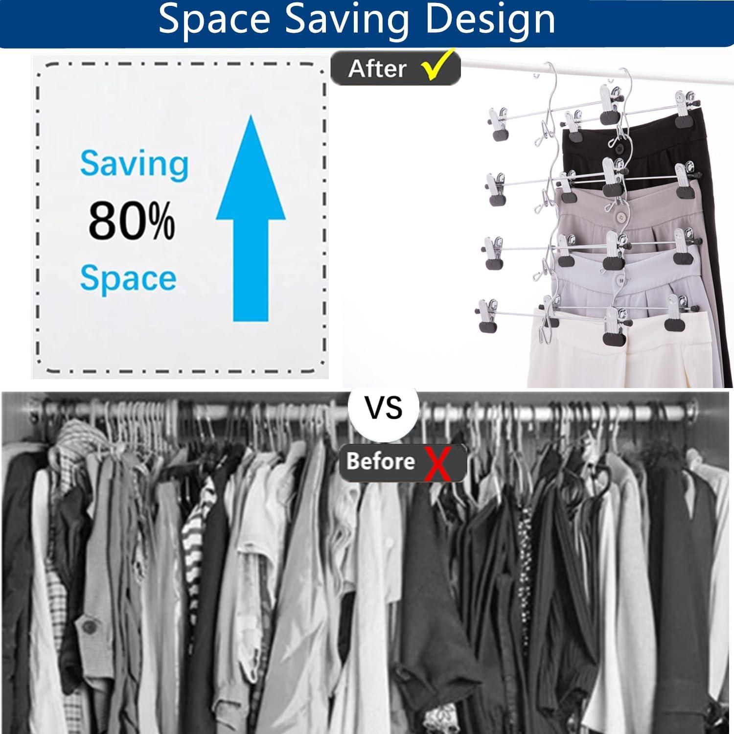 Perchas Metálicas Apilables Cocomaya 33 cm Negras - Paquete 10