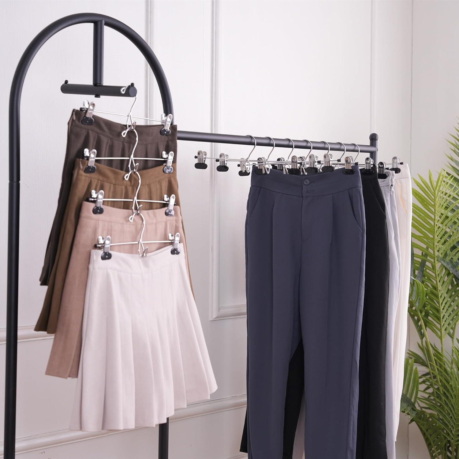 Perchas Metálicas Apilables Cocomaya 33 cm Negras - Paquete 10