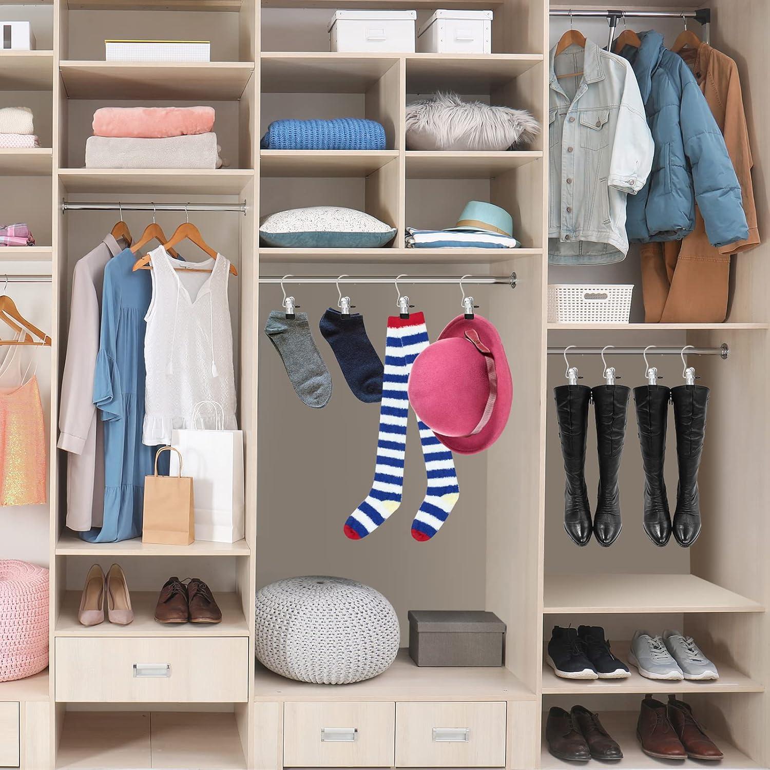 150 Ganchos de Acero Inoxidable para Ropa Yinder - Negro