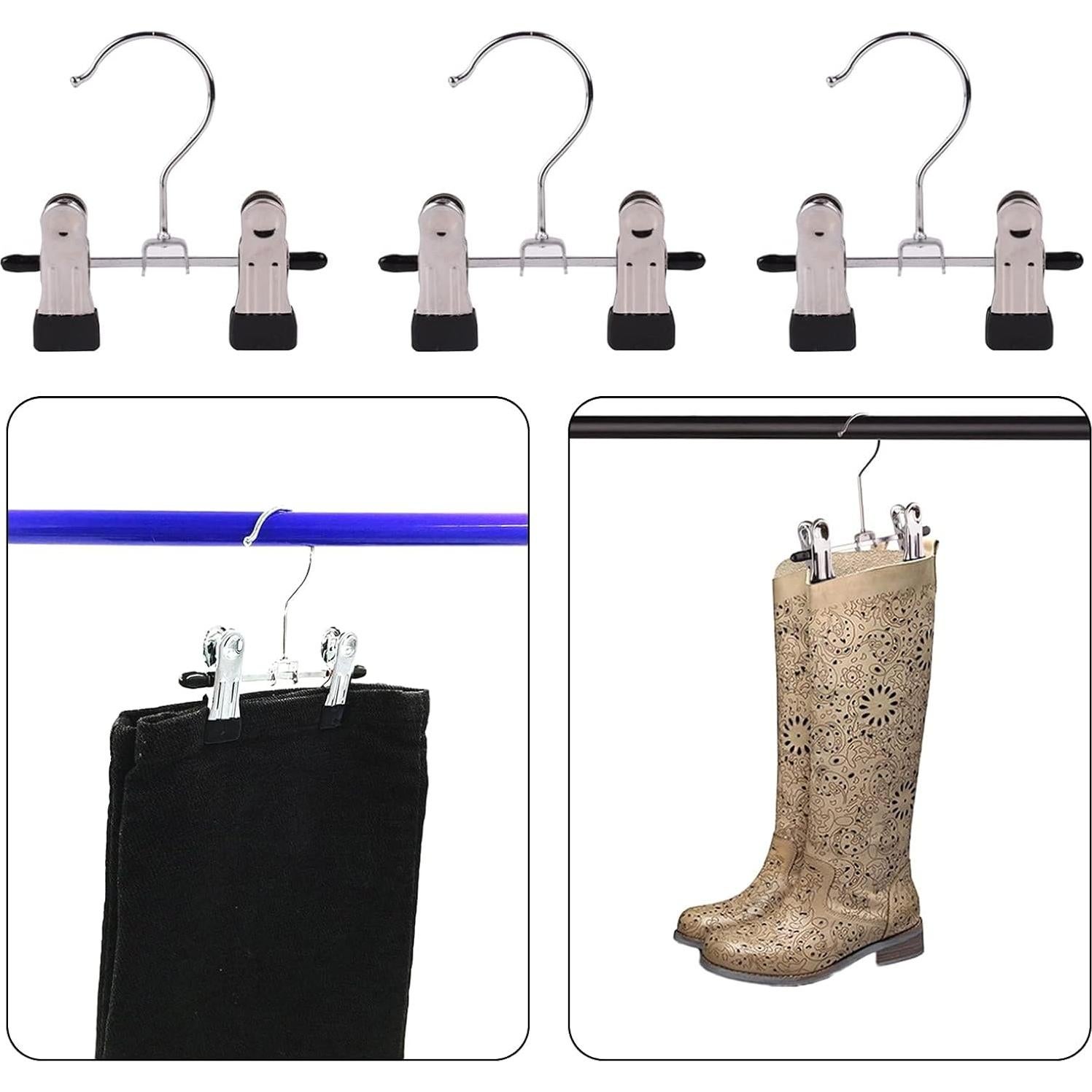 12 Perchas Ajustables Dobles XinSeYuAN para Ropa y Botas