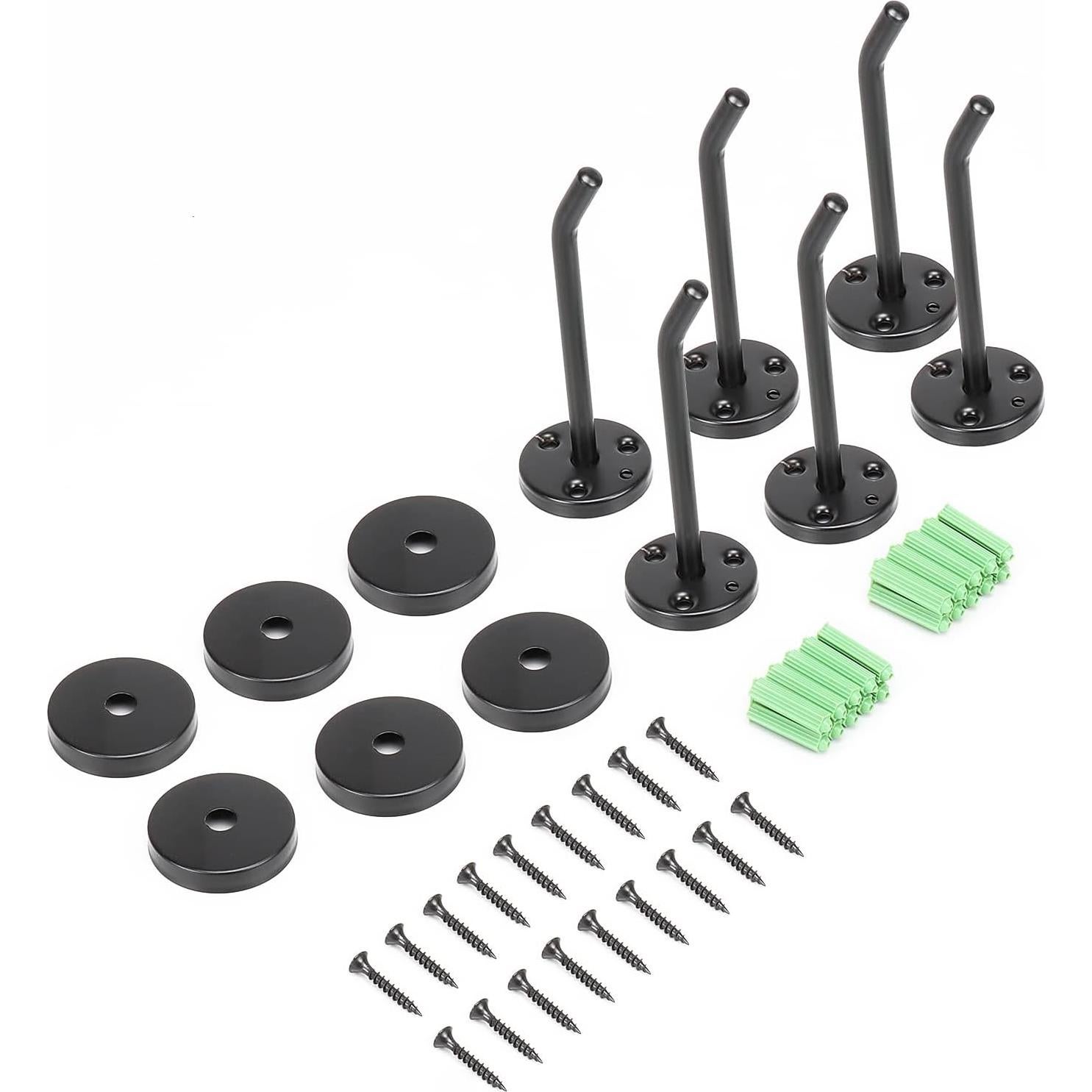 Ganchos de abrigo NearMoon 10.16 cm acero inoxidable negro mate