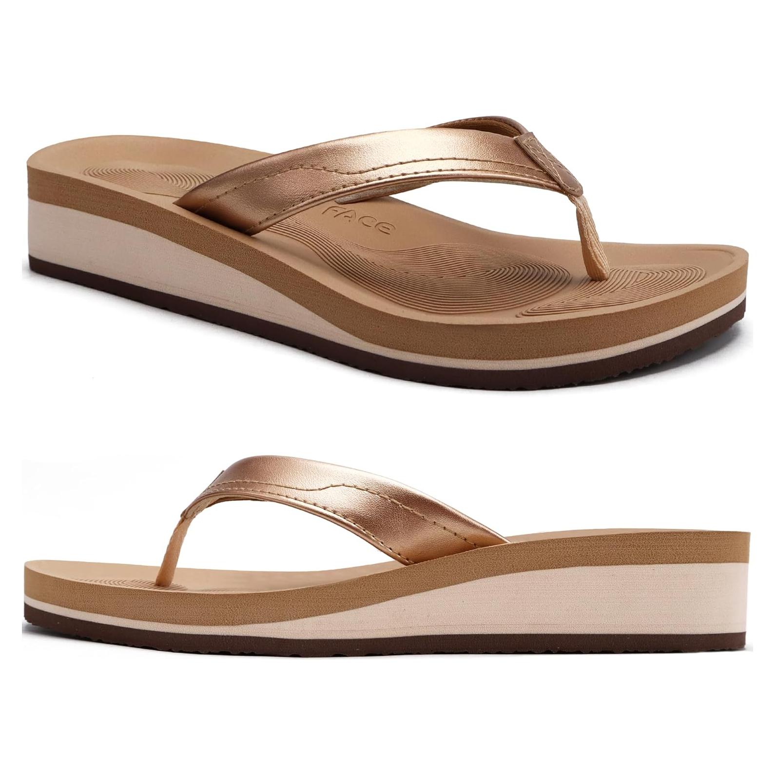 Chanclas de Cuña COFACE para Mujeres - Sandalias de Dedo 8.83 cm