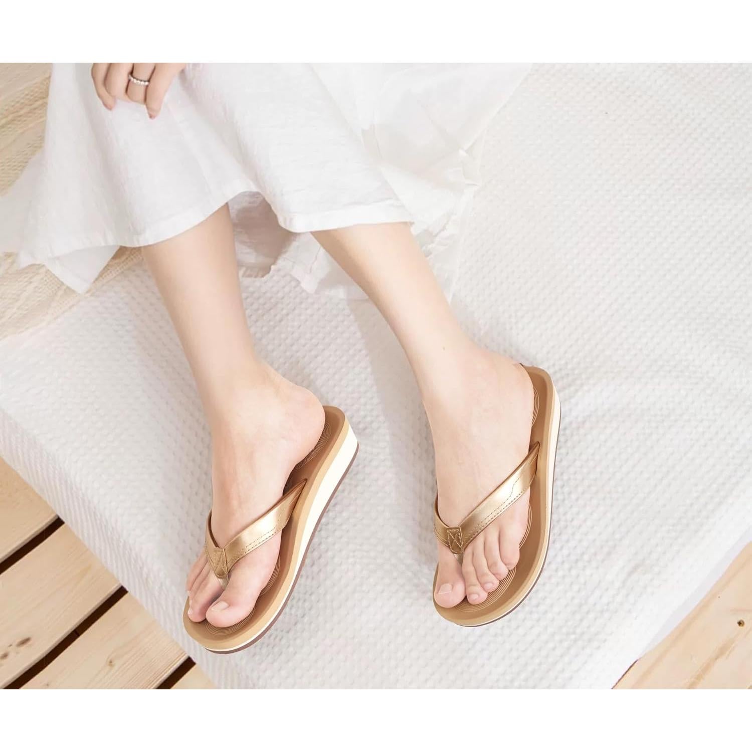 Chanclas de Cuña COFACE para Mujeres - Sandalias de Dedo 8.83 cm